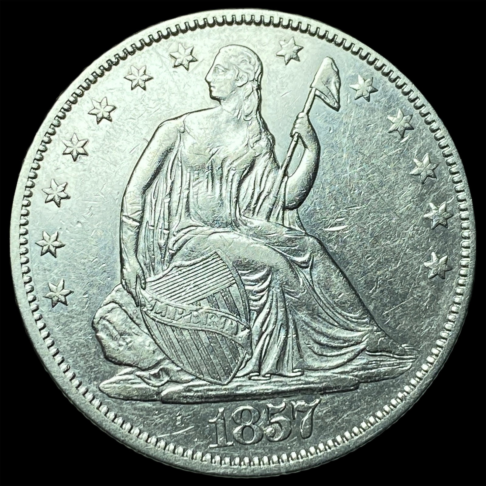 1857 Silver Half Dollar UNCIRCULATED: 1857 Silver Half Dollar UNCIRCULATED