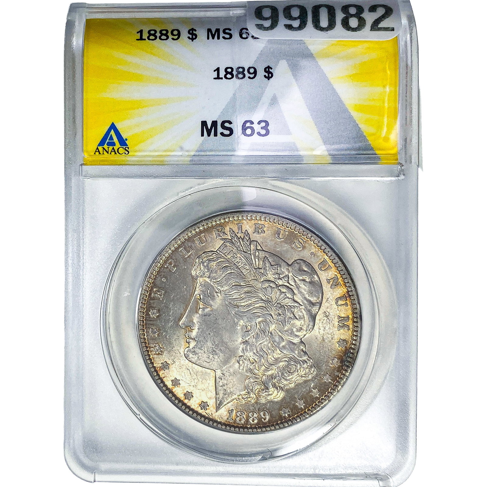 1889 Morgan Silver Dollar ANACS MS63: 1889 Morgan Silver Dollar ANACS MS63
