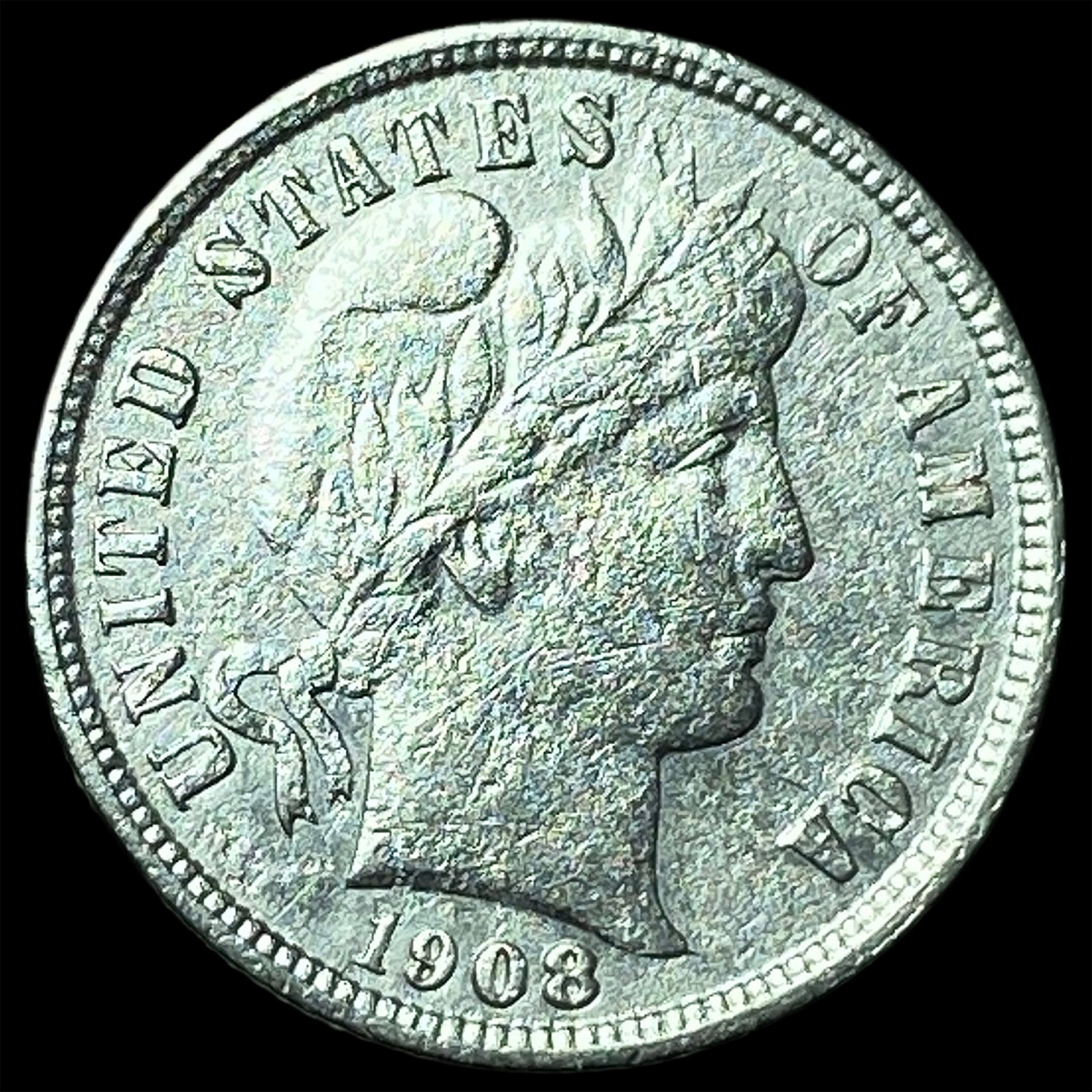 1908-S Silver Barber Dime HIGH GRADE (1 of 2)