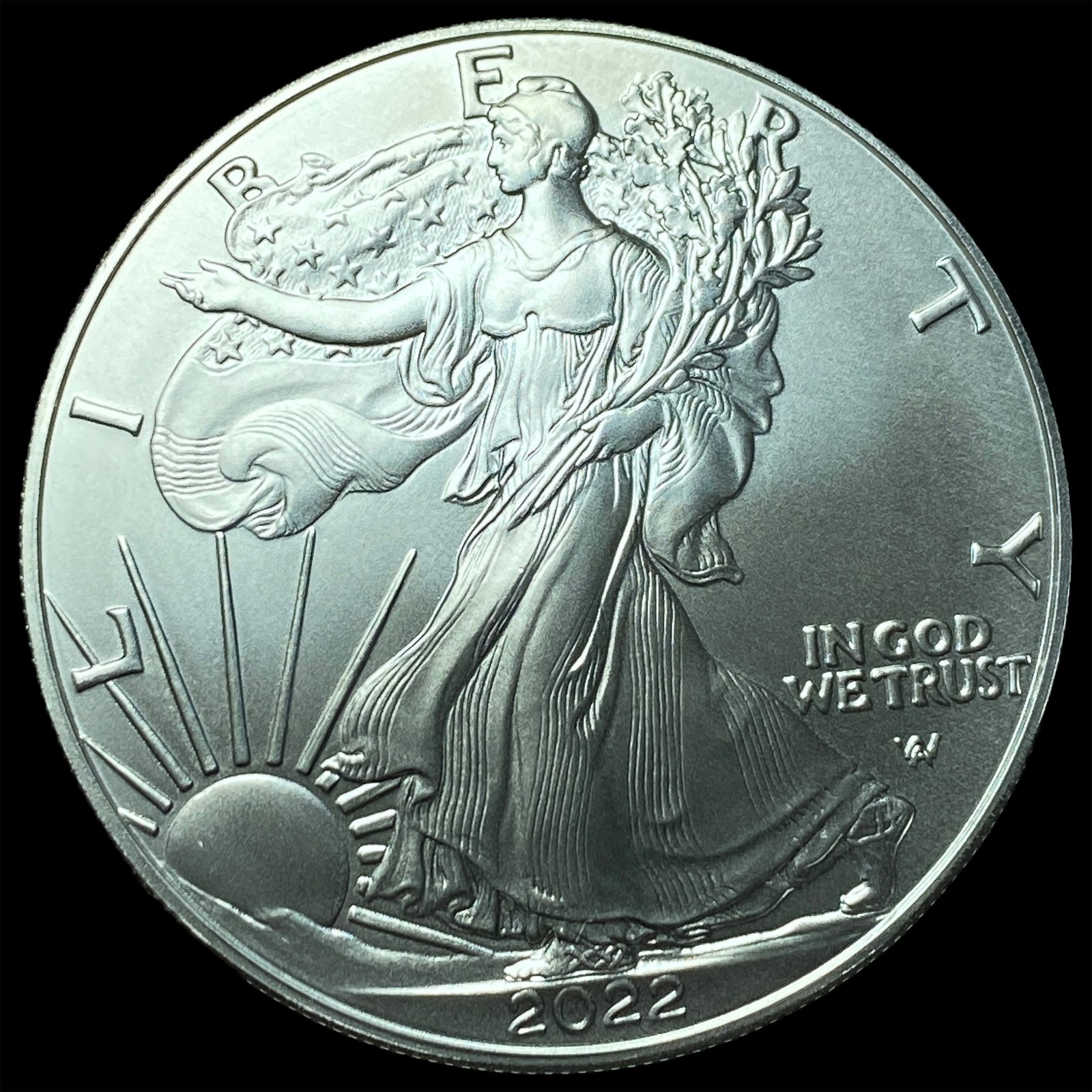 2022-W Silver American Eagle $1 GEM BU (1 of 2)