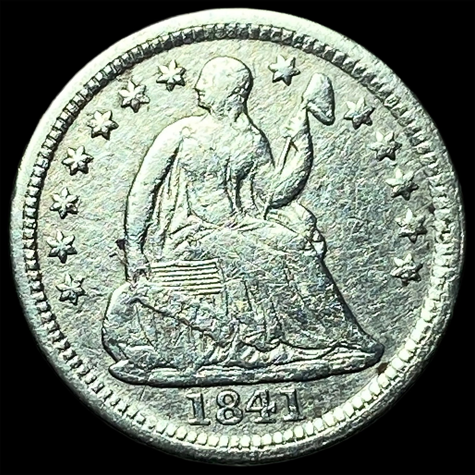 1841-O Silver Half Dime CLOSELY UNCIRCULATED (1 of 2)