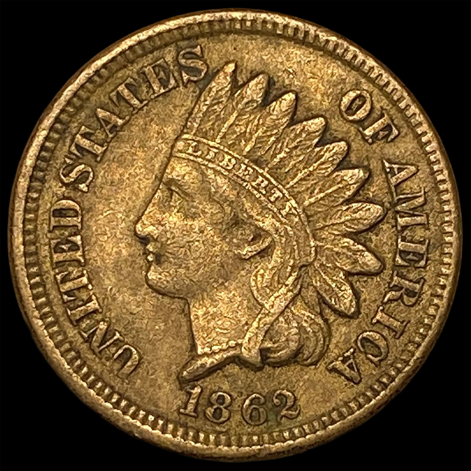 1862 Copper-Nickel Indian Head Cent CLOSELY UNCIRCULATED: 1862 Copper-Nickel Indian Head Cent CLOSELY UNCIRCULATED