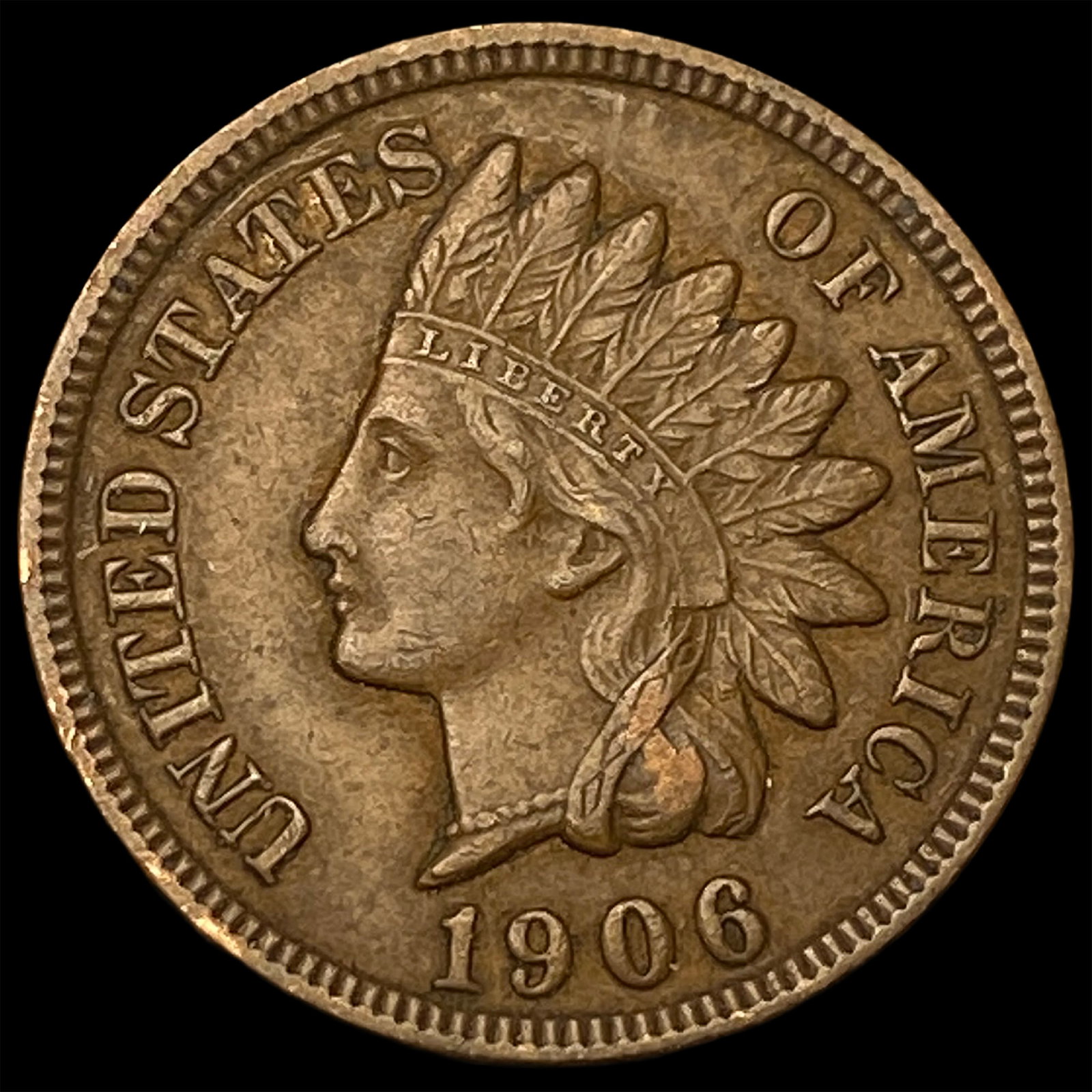 1906 Indian Head Cent CLOSELY UNCIRCULATED: 1906 Indian Head Cent CLOSELY UNCIRCULATED