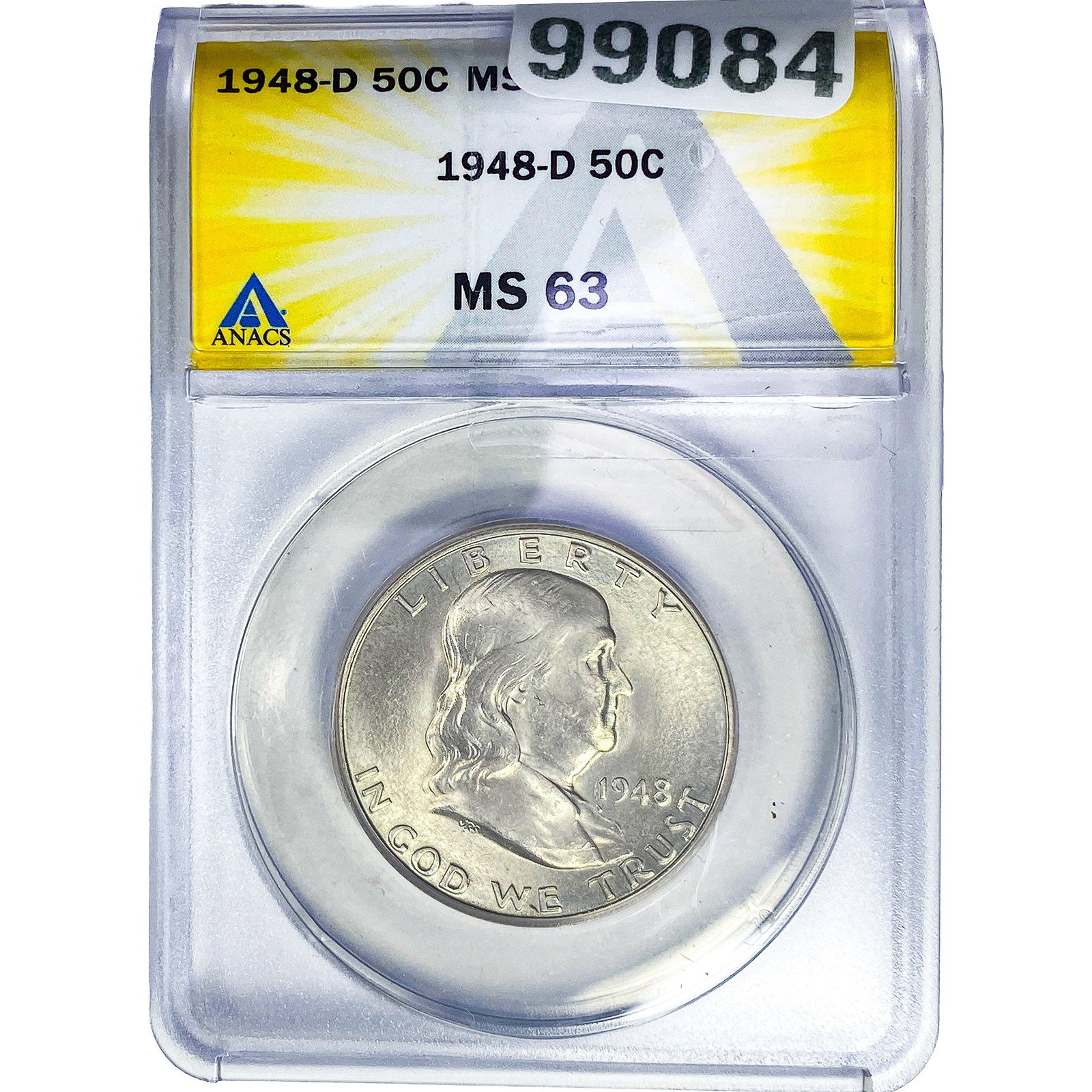 1948-D Franklin Half Dollar ANACS MS63 (1 of 2)