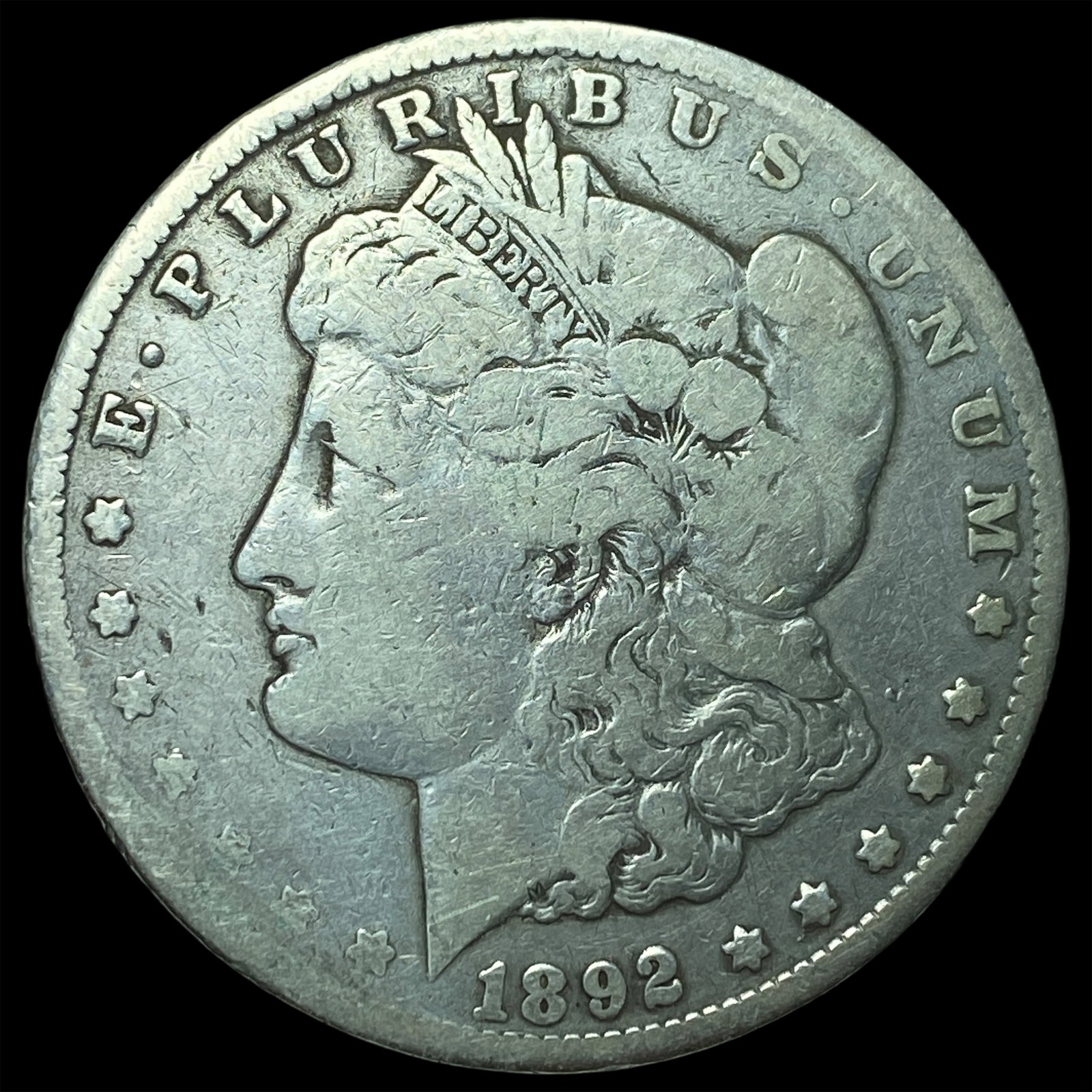 1892-CC Silver Morgan Dollar LIGHTLY CIRCULATED: 1892-CC Silver Morgan Dollar LIGHTLY CIRCULATED