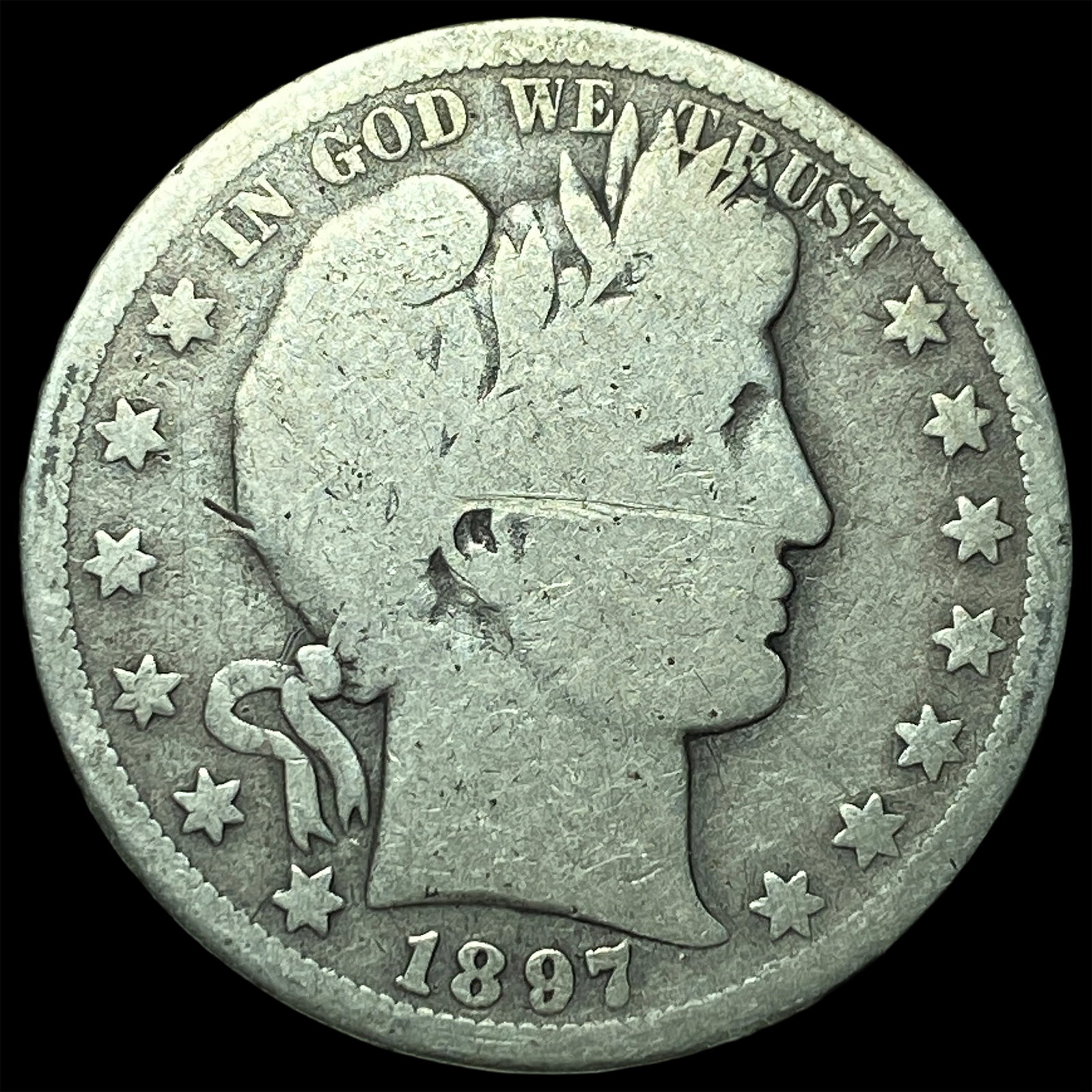 1897-S Silver Barber Half Dollar HIGH GRADE: 1897-S Silver Barber Half Dollar HIGH GRADE
