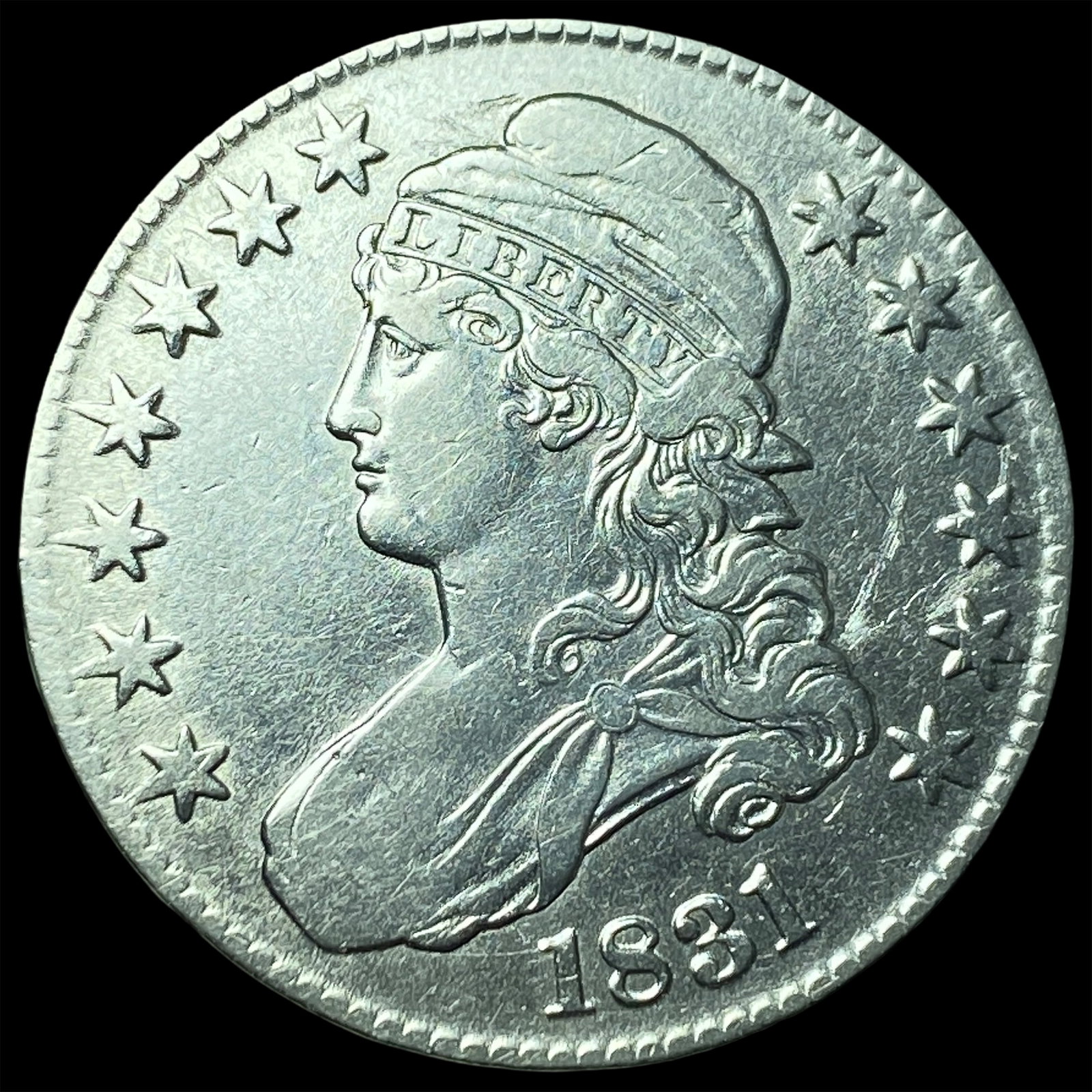 1831 Capped Bust Half Dollar NEARLY UNCIRCULATED: 1831 Capped Bust Half Dollar NEARLY UNCIRCULATED