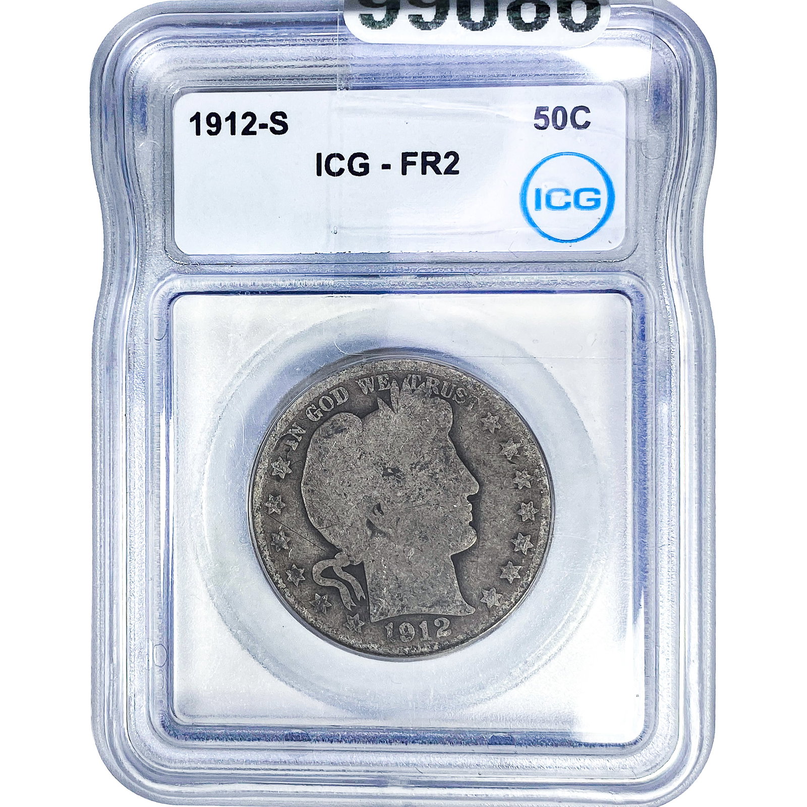 1912-S Barber Half Dollar ICG FR2: 1912-S Barber Half Dollar ICG FR2