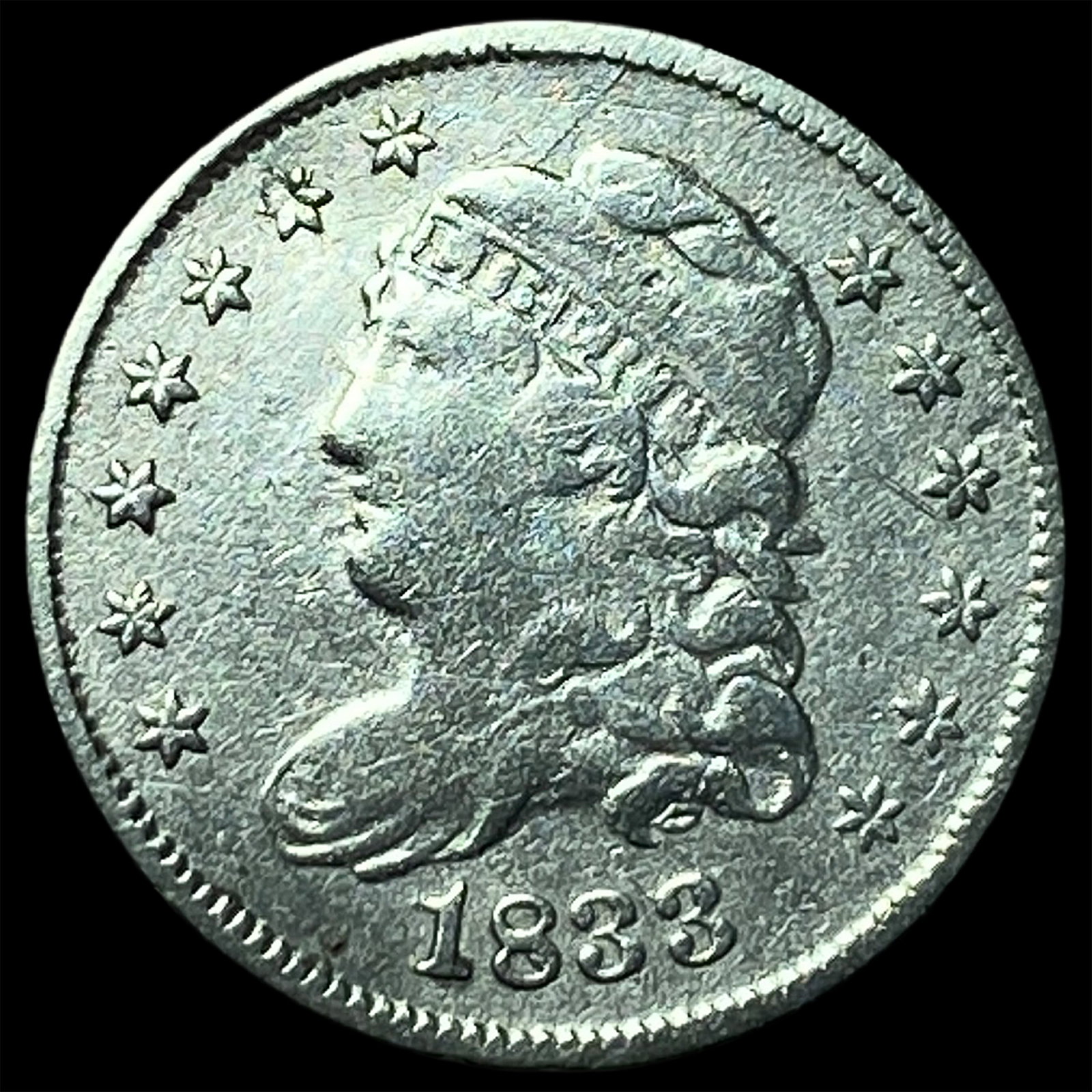 1833 Capped Bust Half Dime CLOSELY UNCIRCULATED: 1833 Capped Bust Half Dime CLOSELY UNCIRCULATED