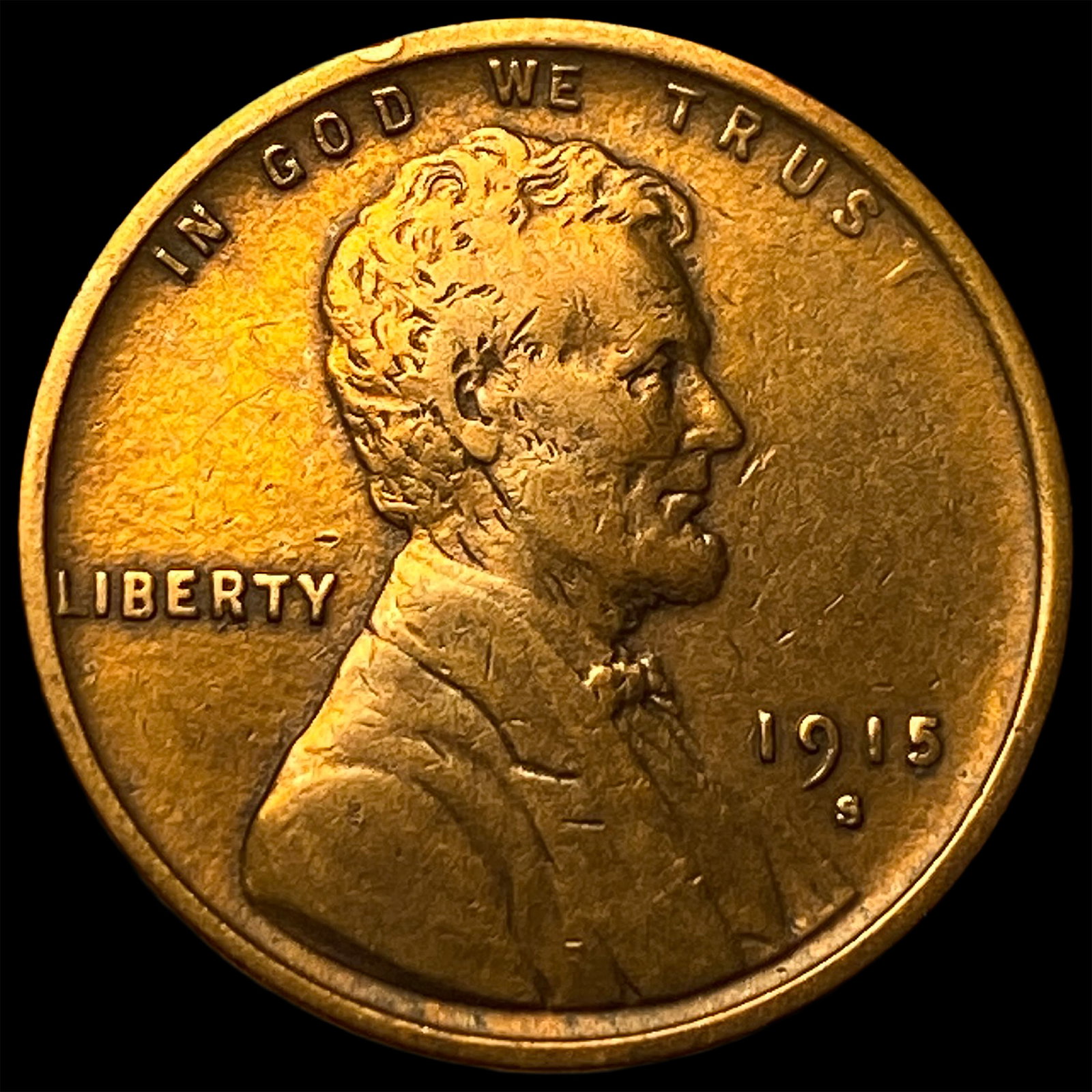1915-S Lincoln Wheat Cent CLOSELY UNCIRCULATED: 1915-S Lincoln Wheat Cent CLOSELY UNCIRCULATED