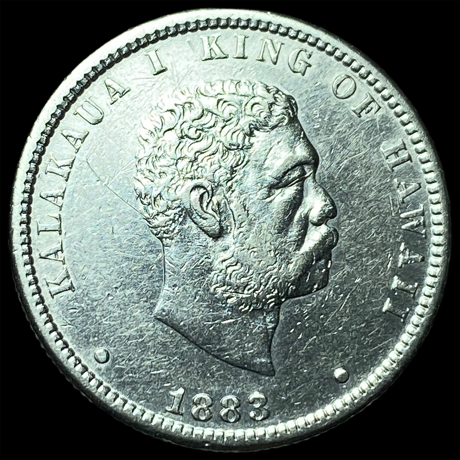 1883 Hawaii Silver 1/4 Dollar UNCIRCULATED (1 of 2)