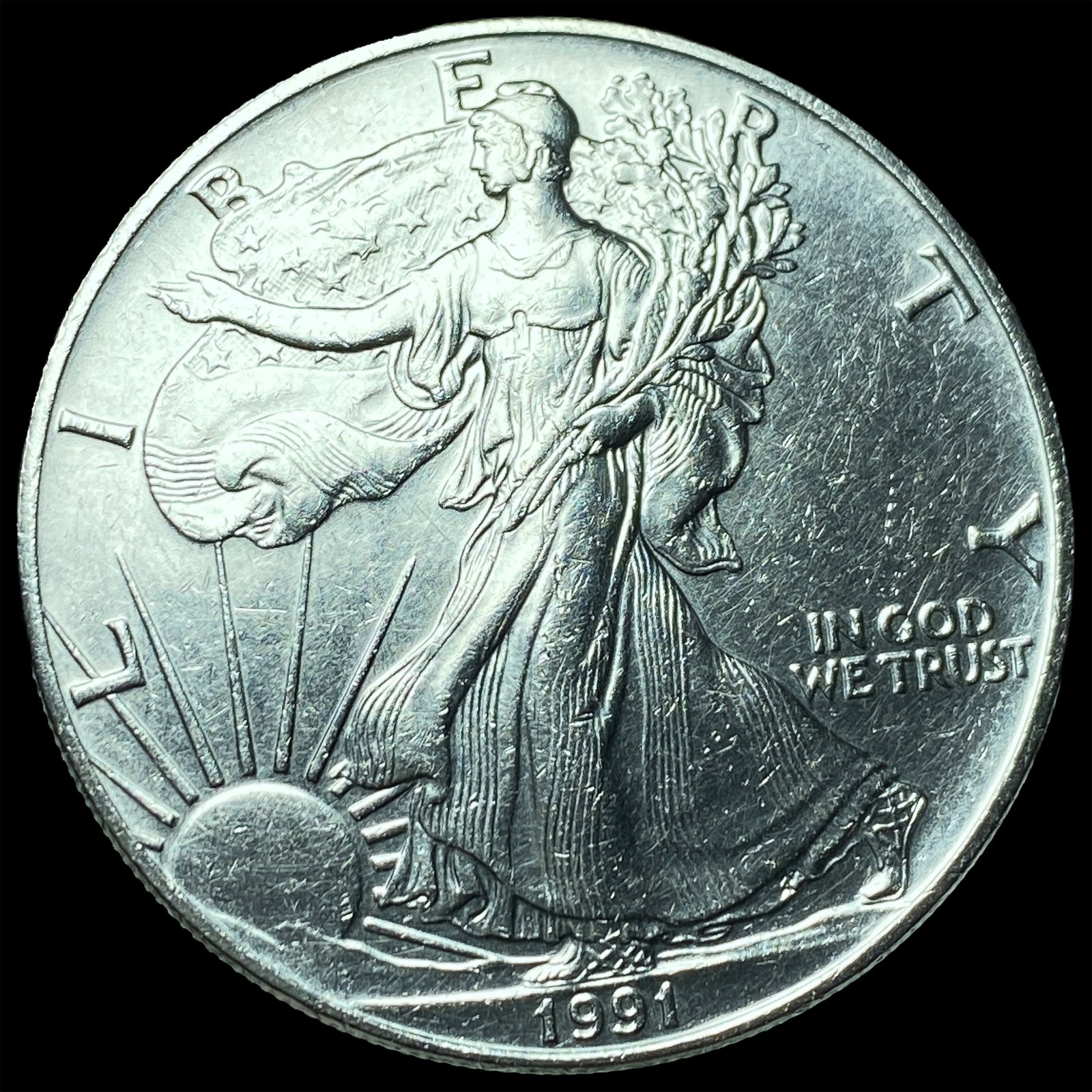 1991 1 oz Silver American Eagle $1 GEM BU (1 of 2)