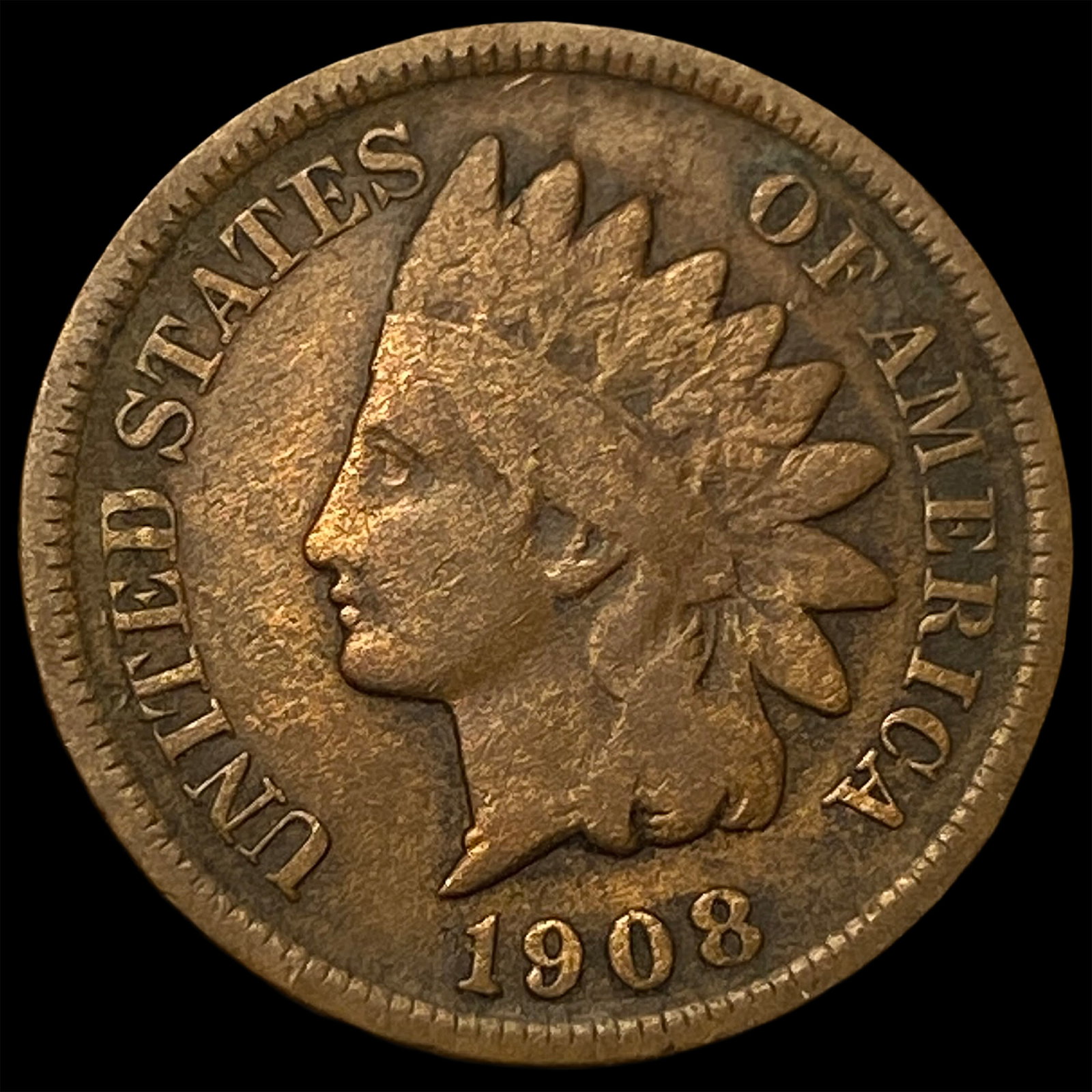 1908-S Indian Head Cent LIGHTLY CIRCULATED: 1908-S Indian Head Cent LIGHTLY CIRCULATED