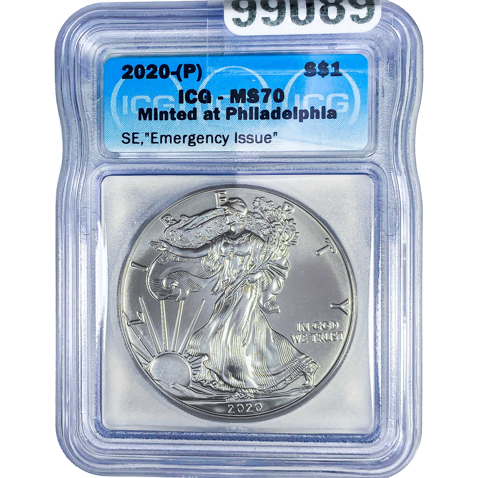 2020-P Silver Eagle ICG MS80 Emergency Issue: 2020-P Silver Eagle ICG MS80 Emergency Issue