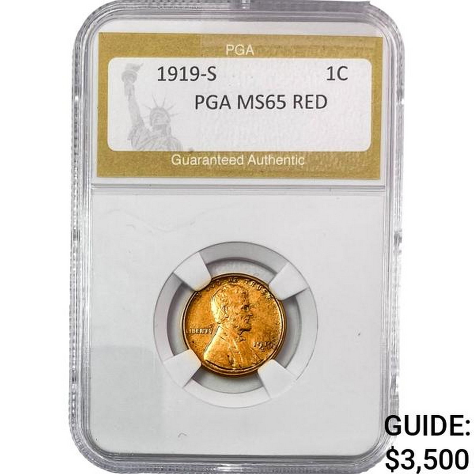 1919-S Wheat Cent PGA MS65 RED (1 of 2)