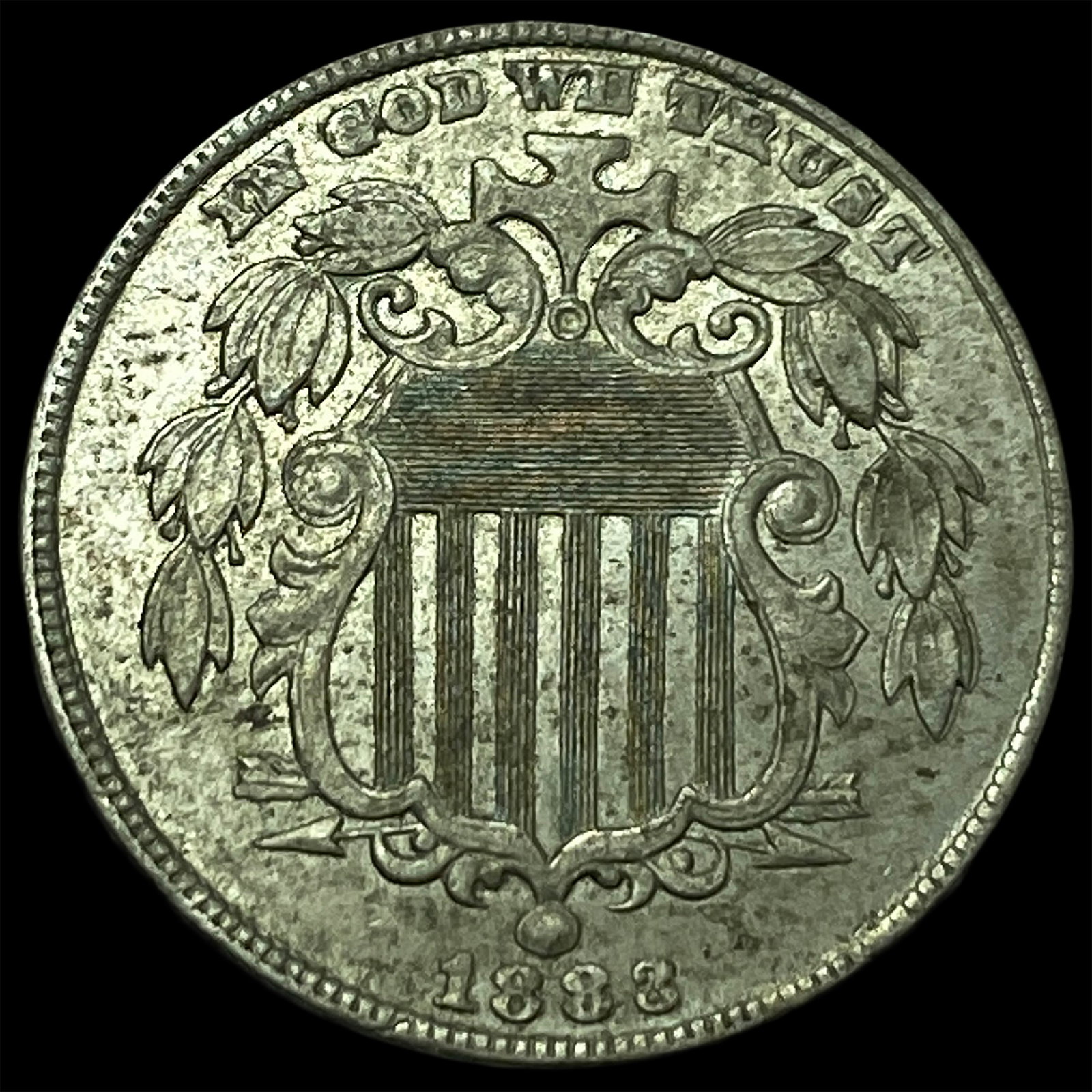 1883 Shield Nickel CLOSELY UNCIRCULATED: 1883 Shield Nickel CLOSELY UNCIRCULATED