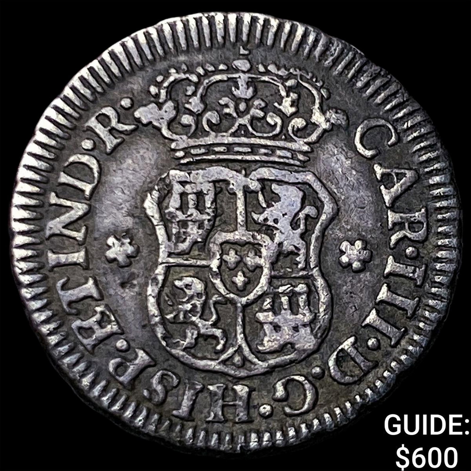 1764-M Mexico Charles III Silver 1/2 Real: 1764-M Mexico Charles III Silver 1/2 Real