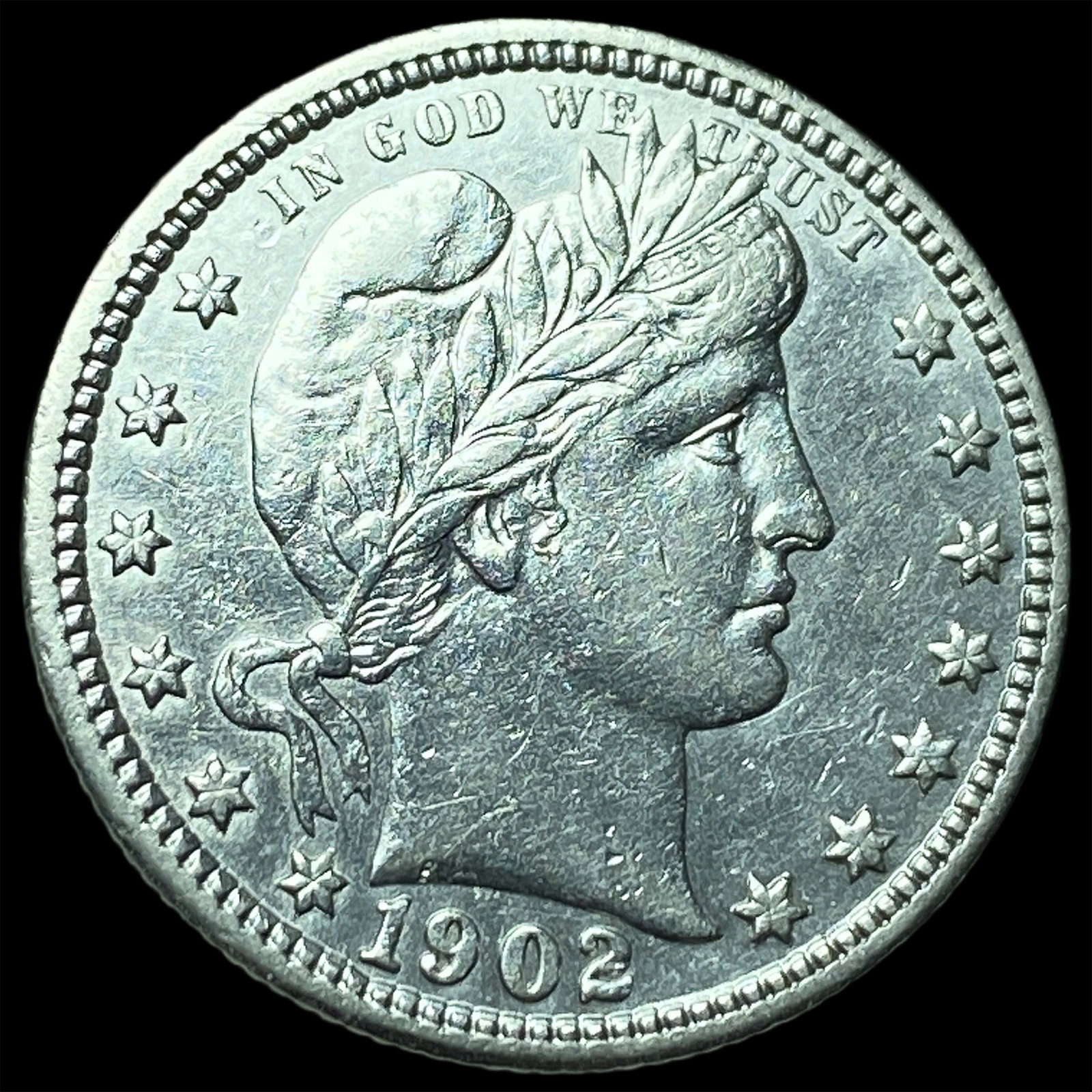 1902 Barber Silver Quarter UNCIRCULATED: 1902 Barber Silver Quarter UNCIRCULATED