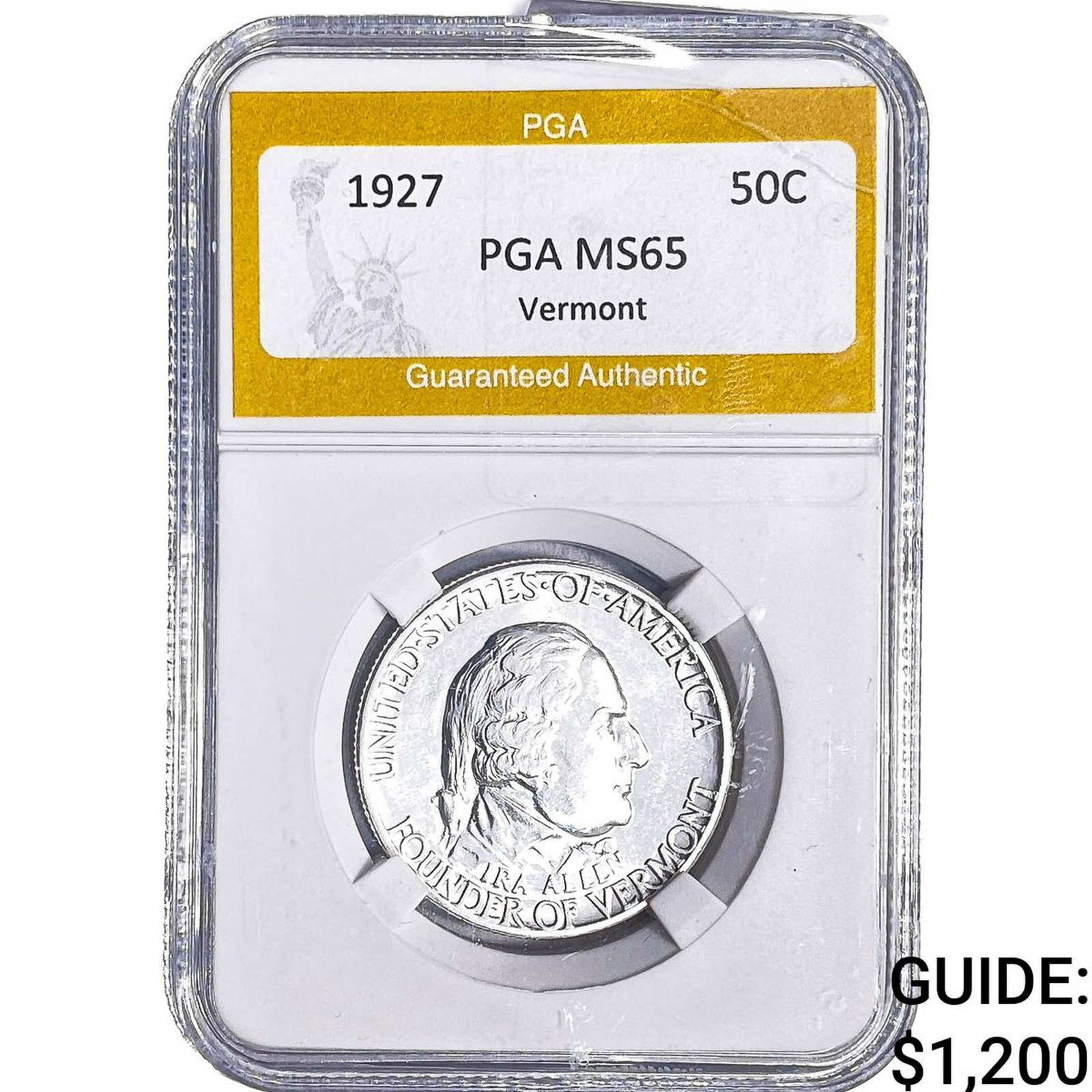 1927 Vermont Half Dollar PGA MS65 (1 of 2)