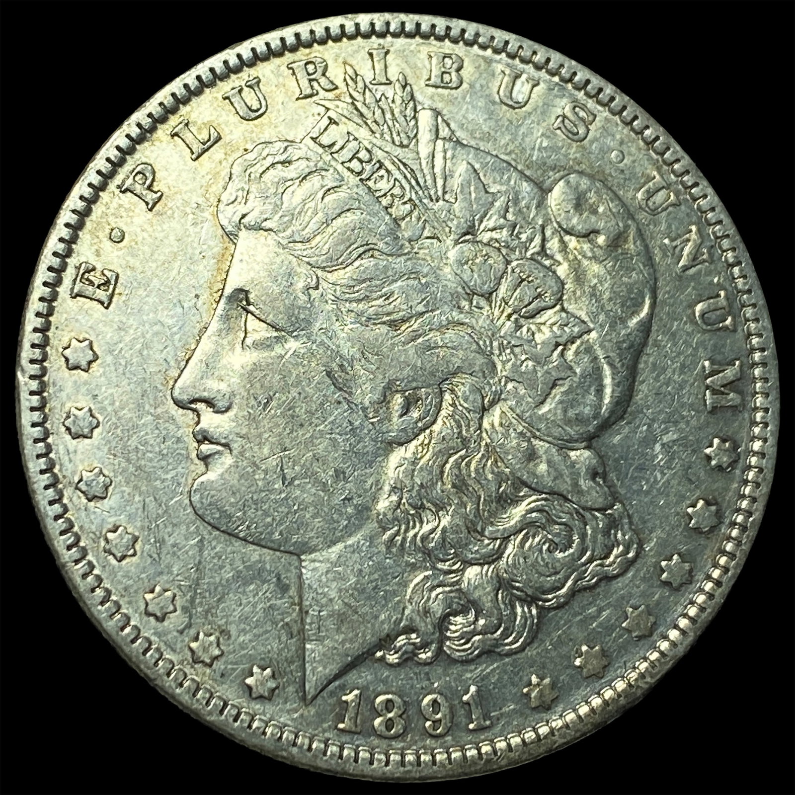 1891 Silver Morgan Dollar NEARLY UNCIRCULATED: 1891 Silver Morgan Dollar NEARLY UNCIRCULATED