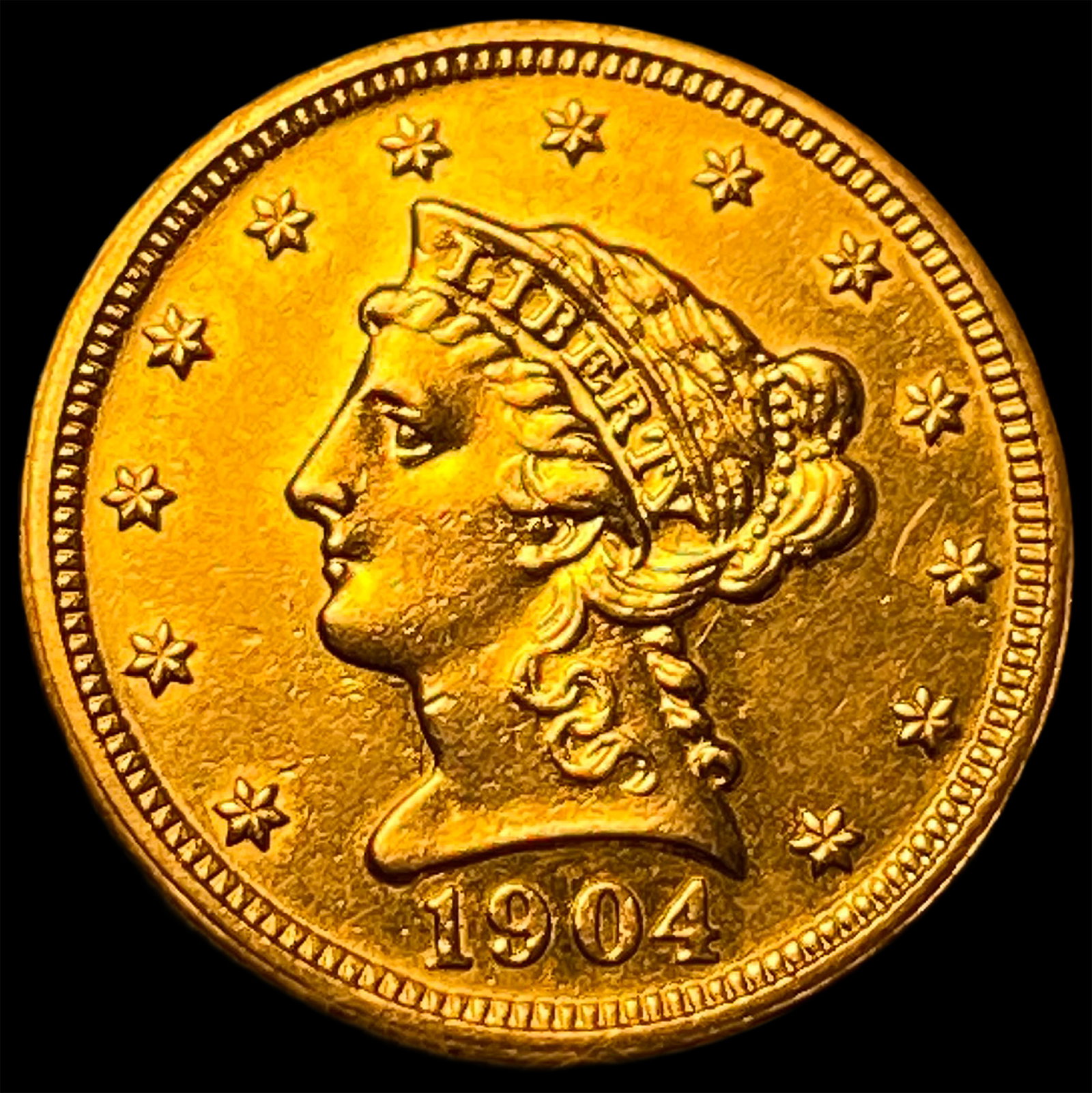 1904 Liberty Head Quarter Eagle $2.50 Gold UNCIRCULATED: 1904 Liberty Head Quarter Eagle $2.50 Gold UNCIRCULATED