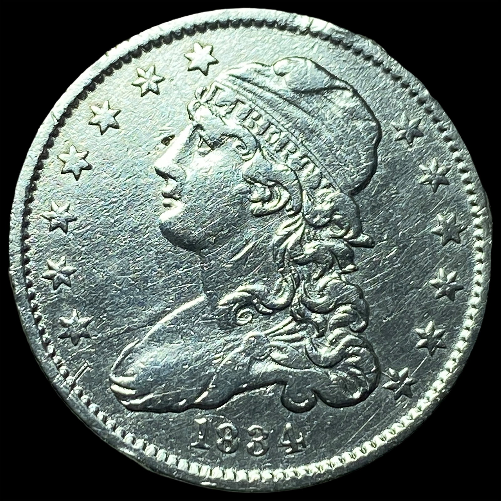 1834 Capped Bust Quarter CLOSELY UNCIRCULATED (1 of 2)