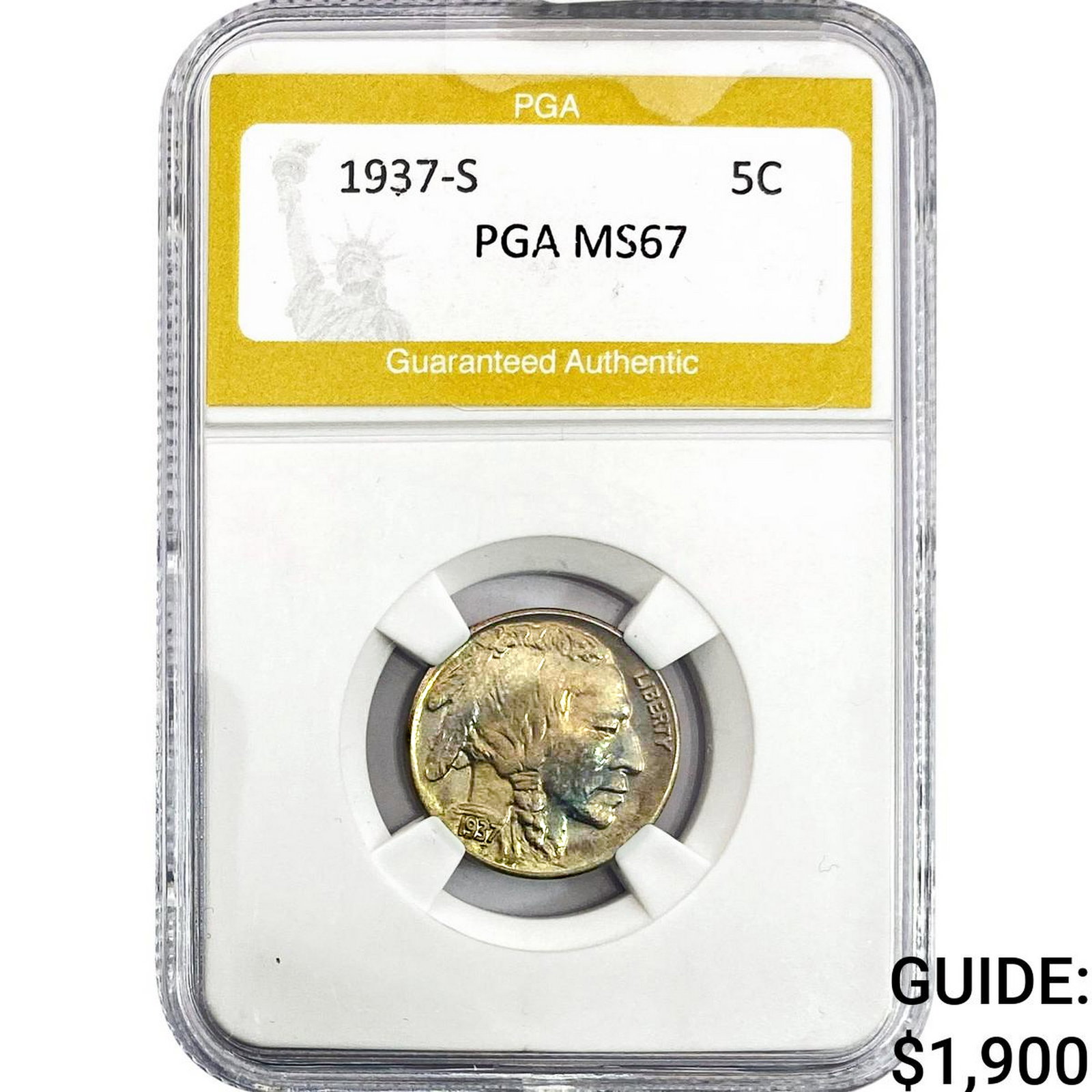1937-S Buffalo Nickel PGA MS67 (1 of 2)
