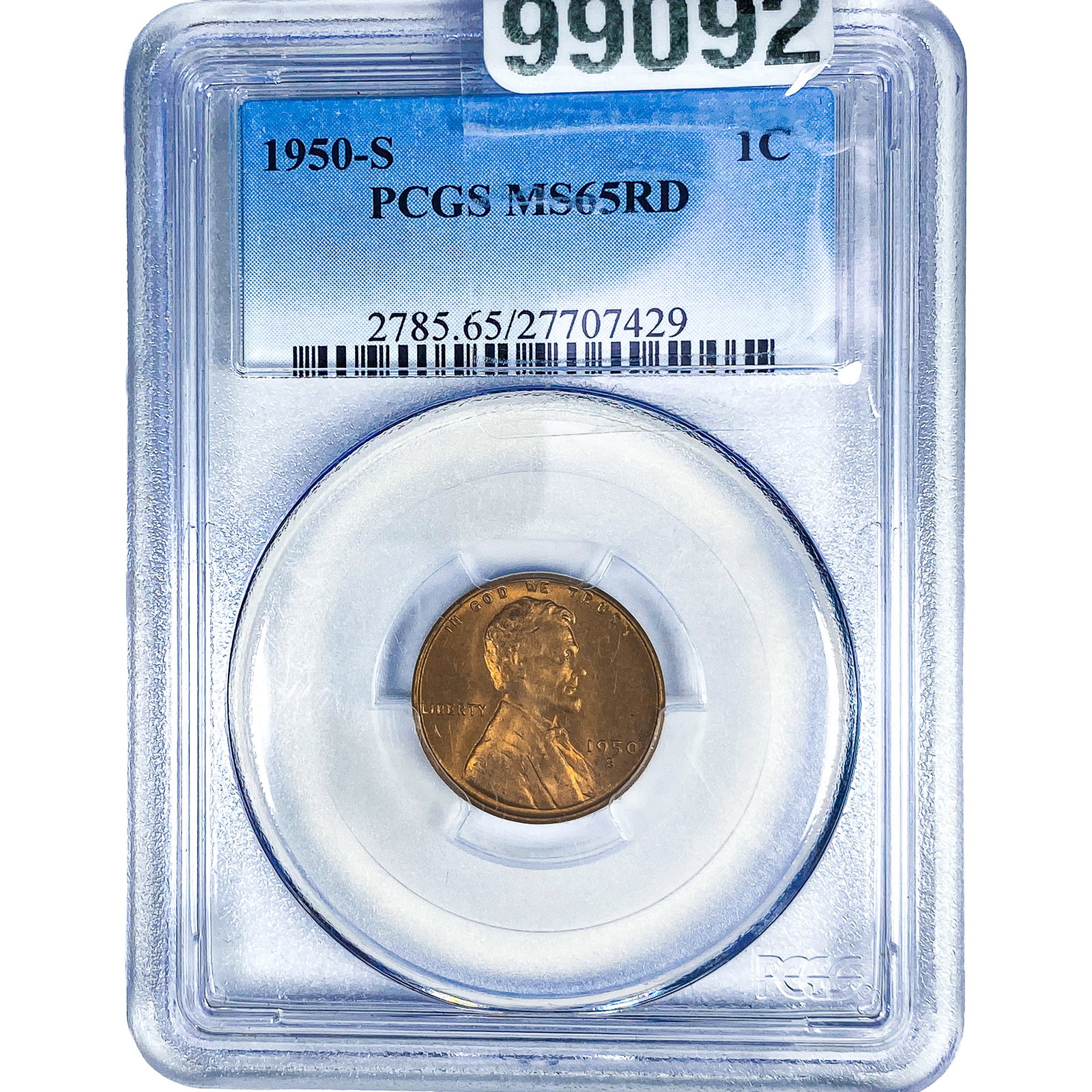 1950-S Wheat Cent PCGS MS65 RD (1 of 2)
