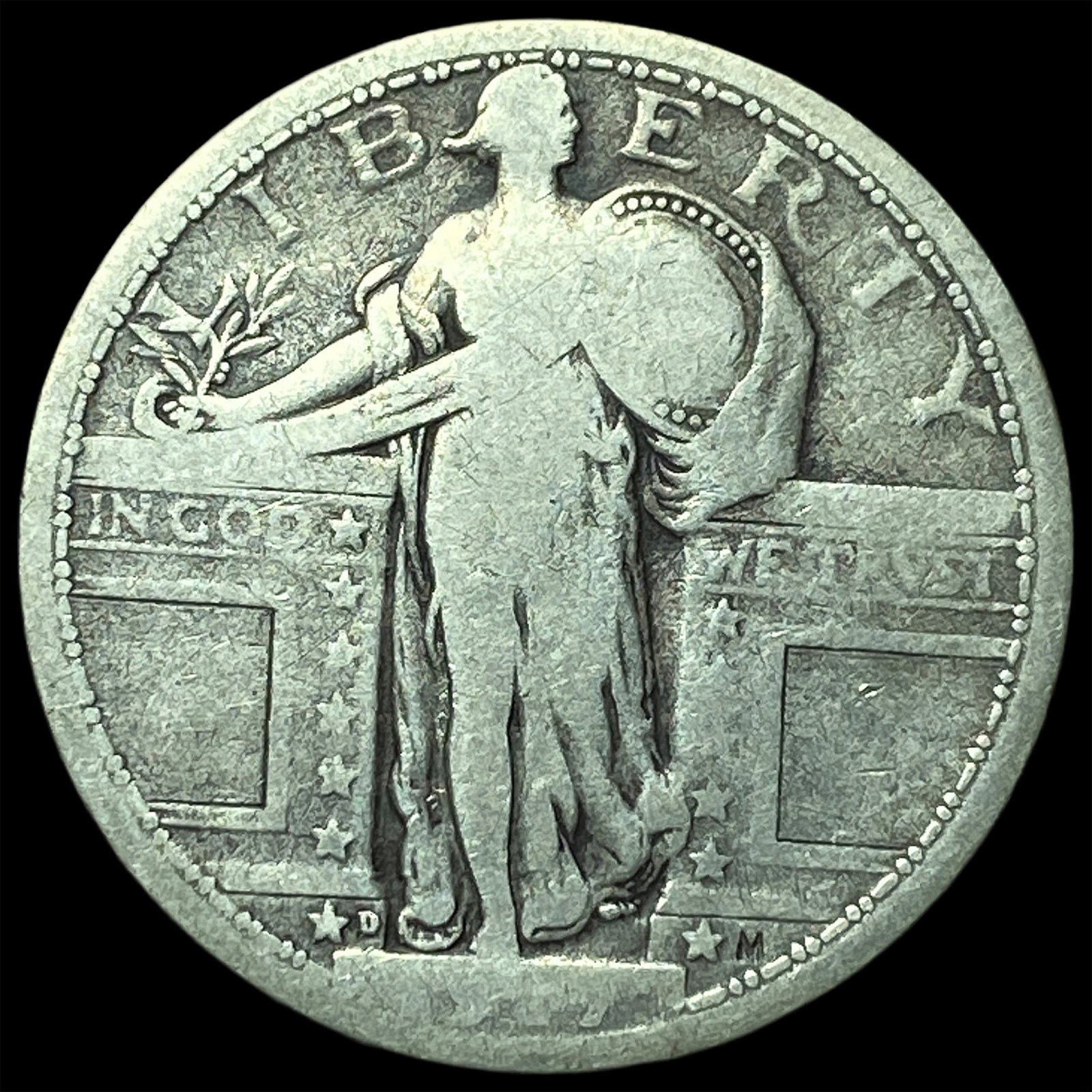 1927-D Silver Standing Liberty Quarter LIGHTLY CIRCULATED: 1927-D Silver Standing Liberty Quarter LIGHTLY CIRCULATED