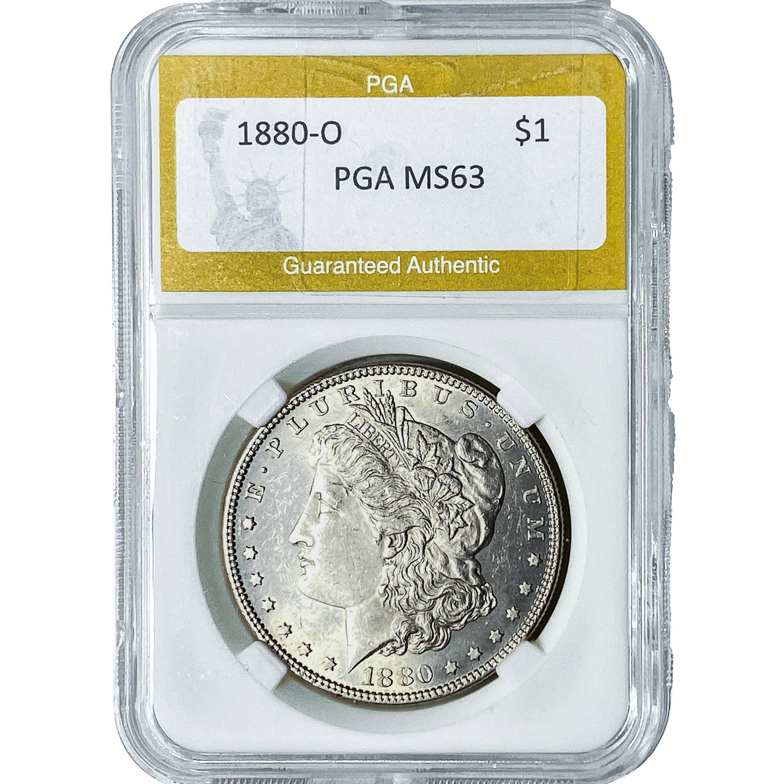 1880-O Morgan Silver Dollar PGA MS63: 1880-O Morgan Silver Dollar PGA MS63