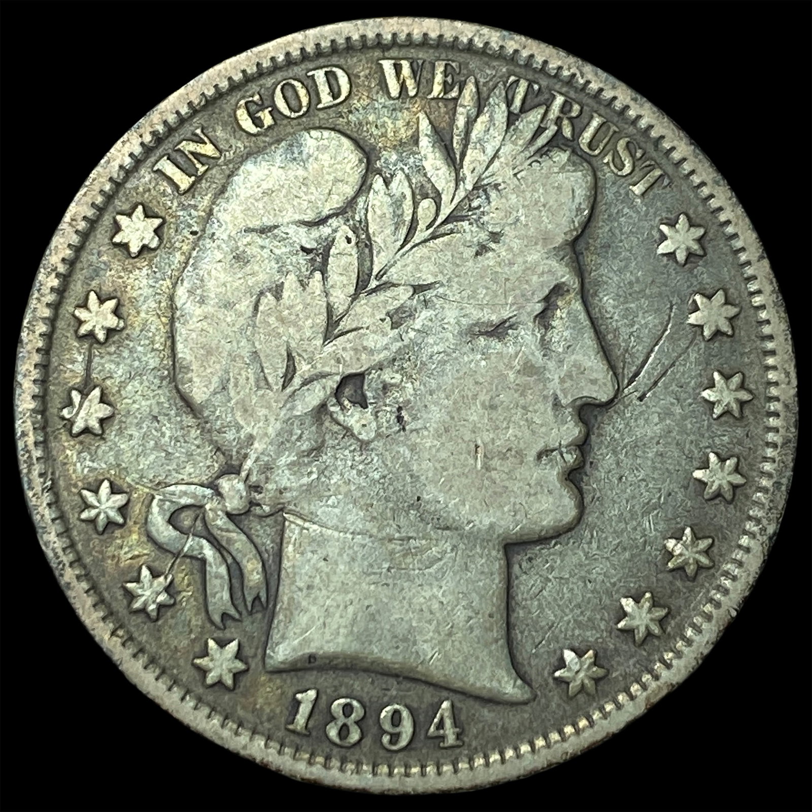 1894 Silver Half Dollar (Barber) LIGHTLY CIRCULATED: 1894 Silver Half Dollar (Barber) LIGHTLY CIRCULATED