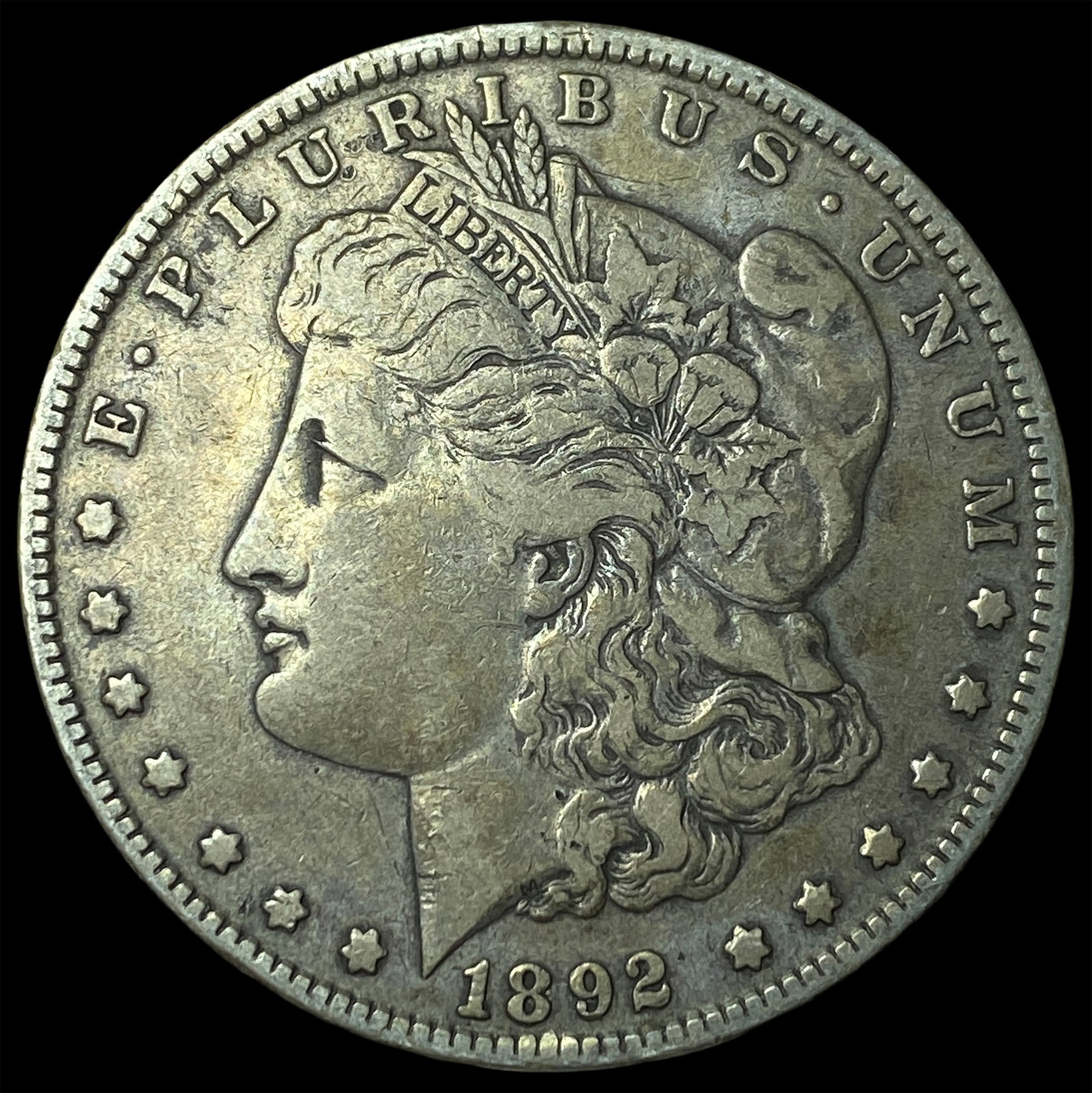 1892 Silver Morgan Dollar NEARLY UNCIRCULATED: 1892 Silver Morgan Dollar NEARLY UNCIRCULATED