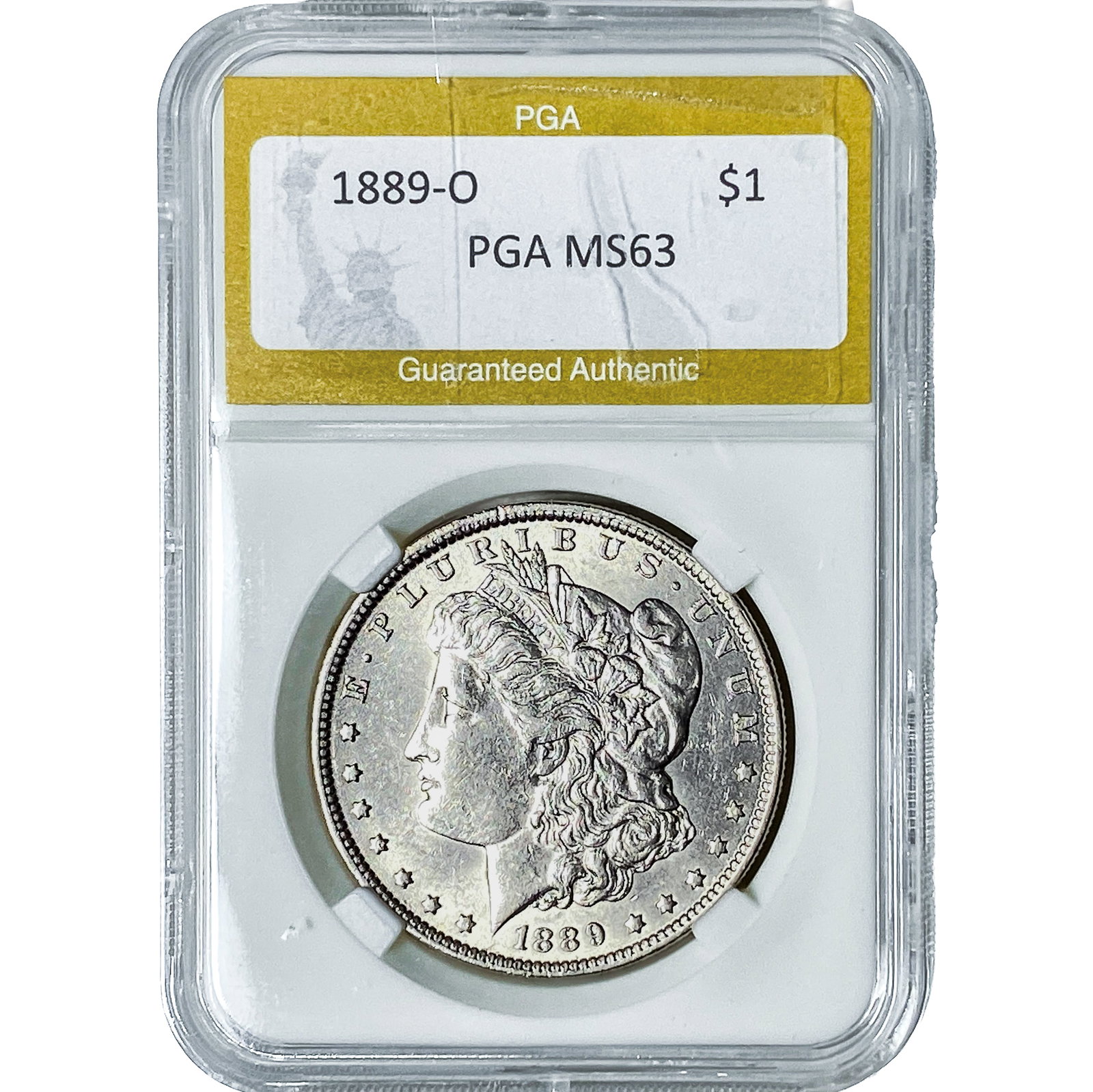 1889-O Morgan Silver Dollar PGA MS63: 1889-O Morgan Silver Dollar PGA MS63