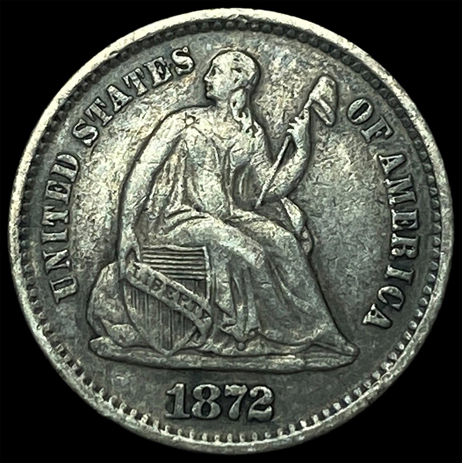 1872 Seated Liberty Half Dime HIGH GRADE: 1872 Seated Liberty Half Dime HIGH GRADE