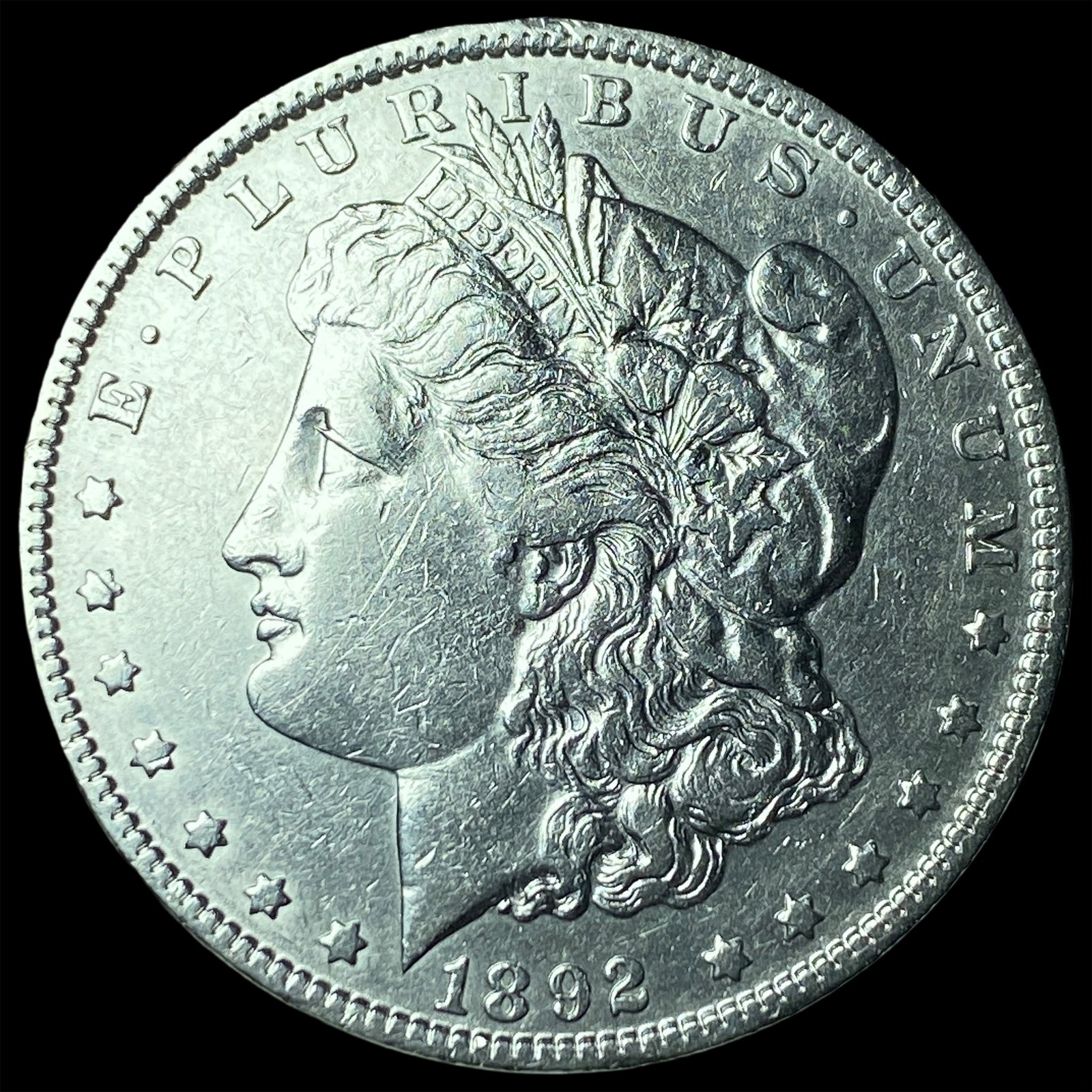 1892-S Silver Morgan Dollar CLOSELY UNCIRCULATED: 1892-S Silver Morgan Dollar CLOSELY UNCIRCULATED