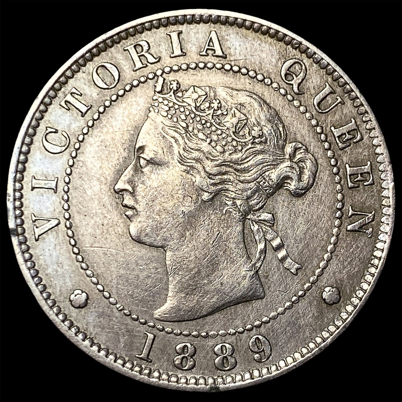 1889 Jamaica Copper Nickel Half Penny (1 of 2)