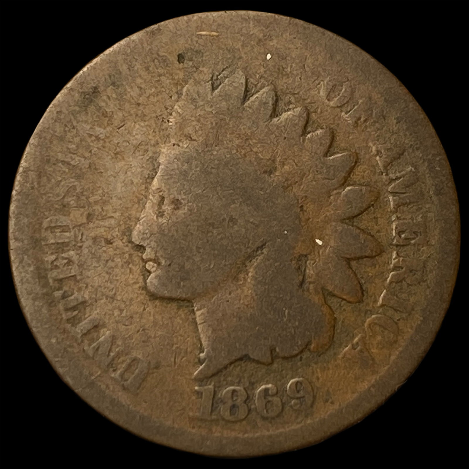 1869 Indian Head Cent NICELY CIRCULATED: 1869 Indian Head Cent NICELY CIRCULATED