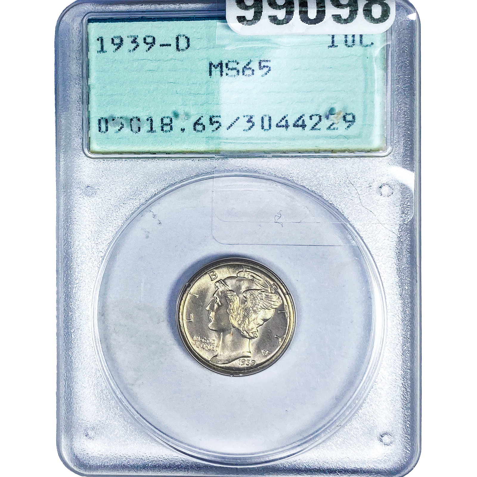 1939-D Mercury Silver Dime PCGS MS65: 1939-D Mercury Silver Dime PCGS MS65