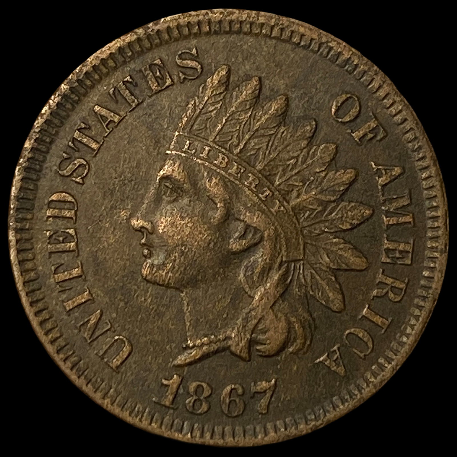 1867 Indian Head Cent CLOSELY UNCIRCULATED (1 of 2)