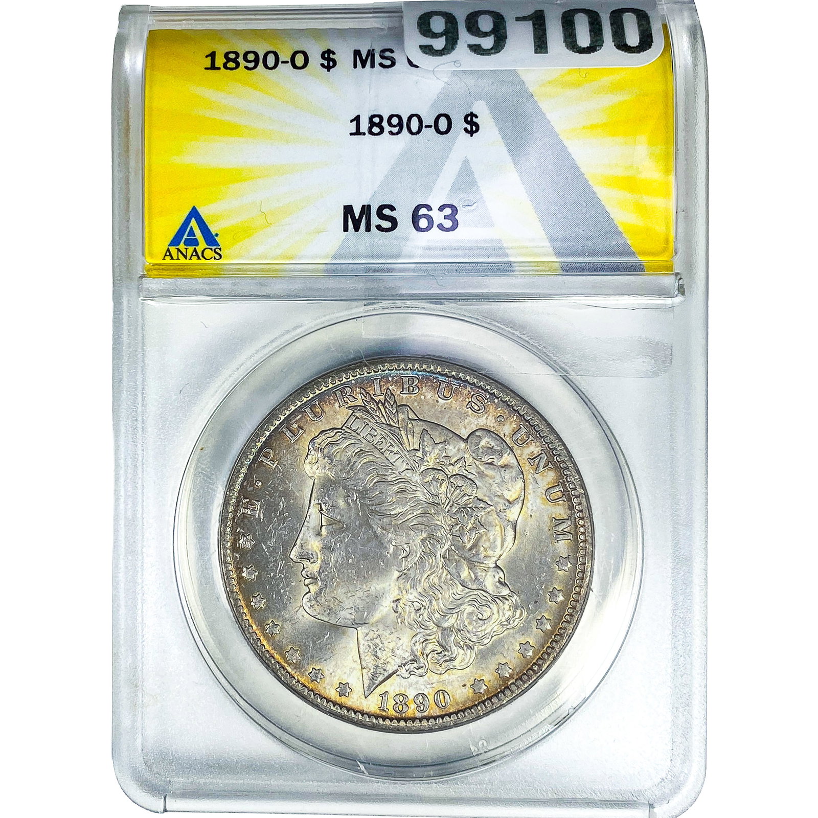 1890-O Morgan Silver Dollar ANACS MS63: 1890-O Morgan Silver Dollar ANACS MS63