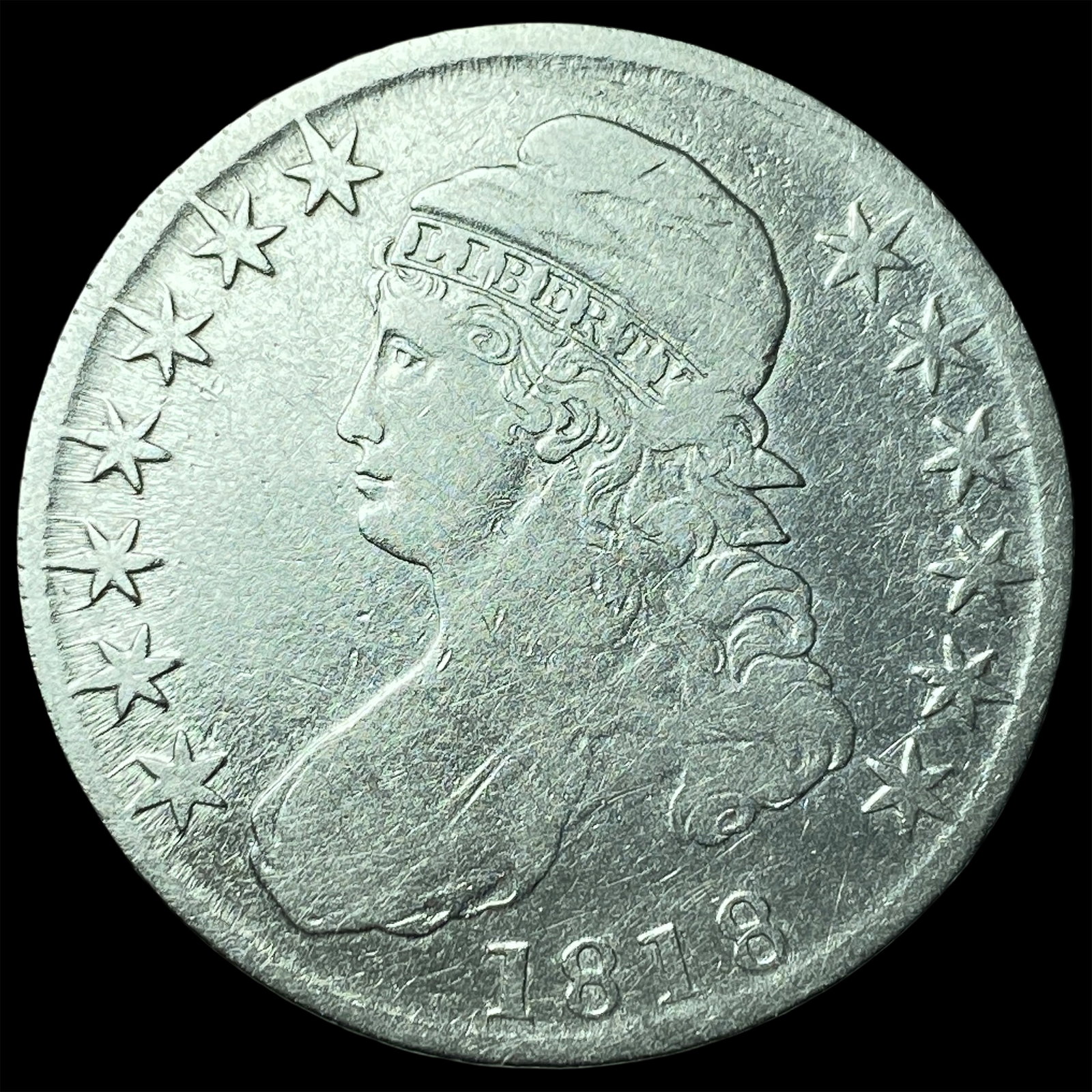 1818 Capped Bust Half Dollar NEARLY UNCIRCULATED (1 of 2)