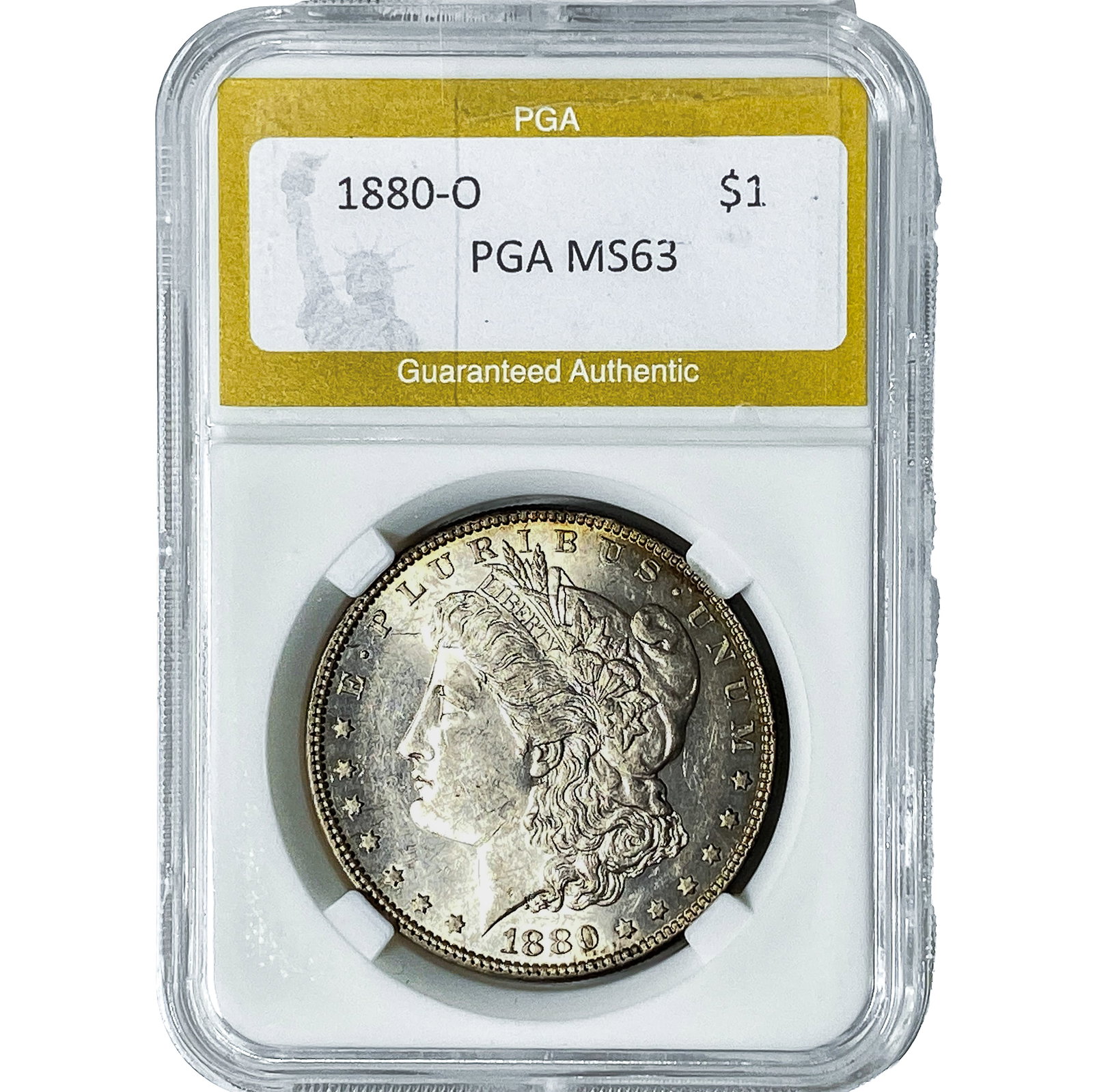1880-O Morgan Silver Dollar PGA MS63: 1880-O Morgan Silver Dollar PGA MS63