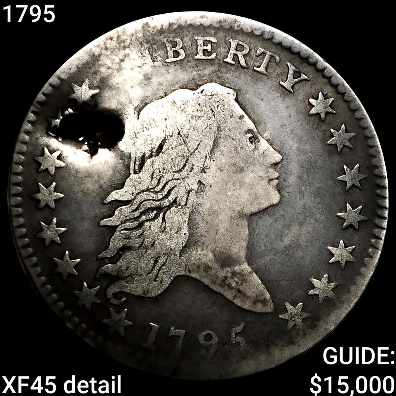 1795 Flowing Hair Half Dollar NEARLY UNCIRCULATED: 1795 Flowing Hair Half Dollar NEARLY UNCIRCULATED