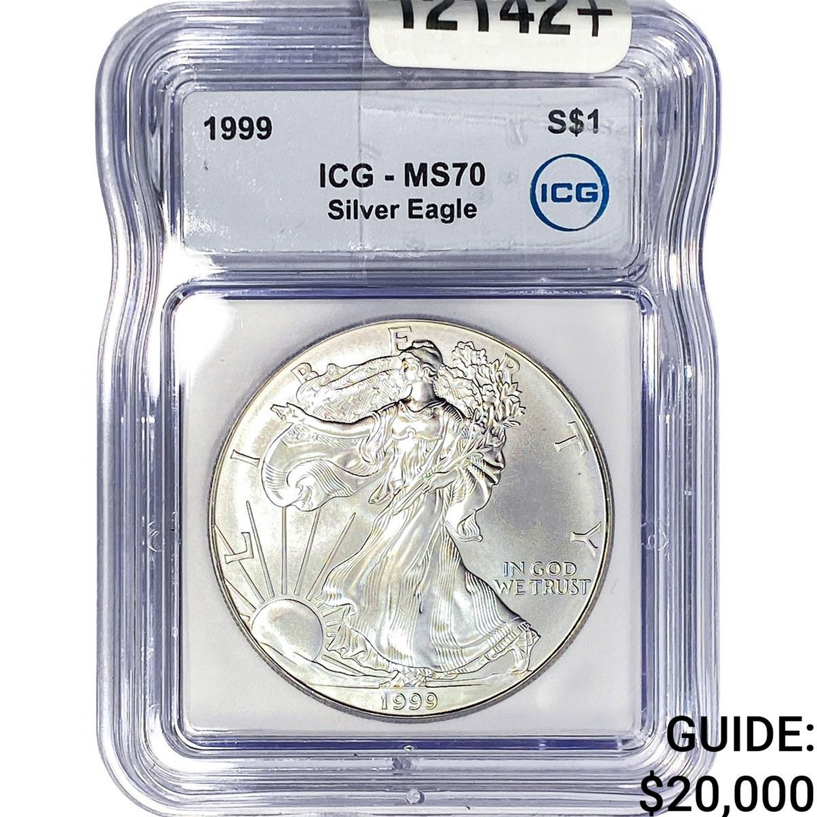 1999 Silver Eagle ICG MS70: 1999 Silver Eagle ICG MS70