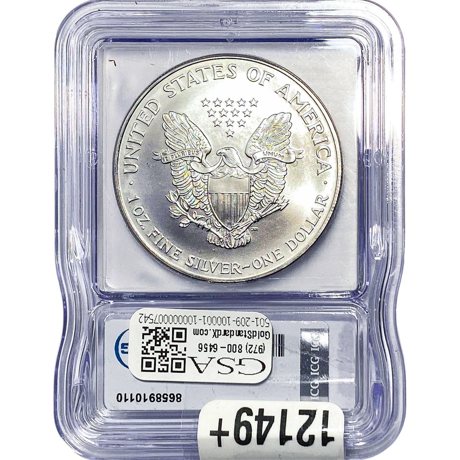 1999 Silver Eagle ICG MS70 - 2