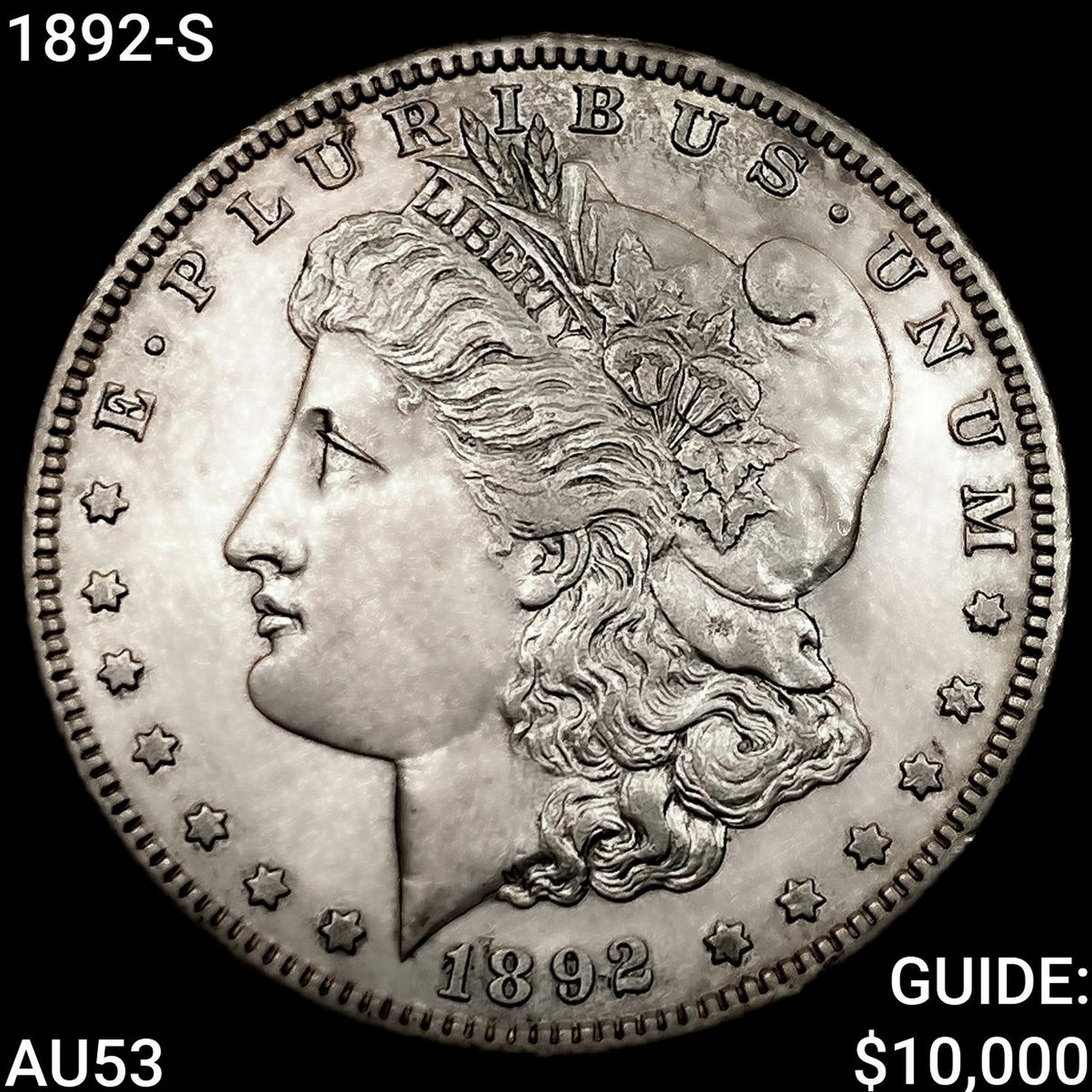 1892-S Morgan Silver Dollar CLOSELY UNCIRCULATED: 1892-S Morgan Silver Dollar CLOSELY UNCIRCULATED