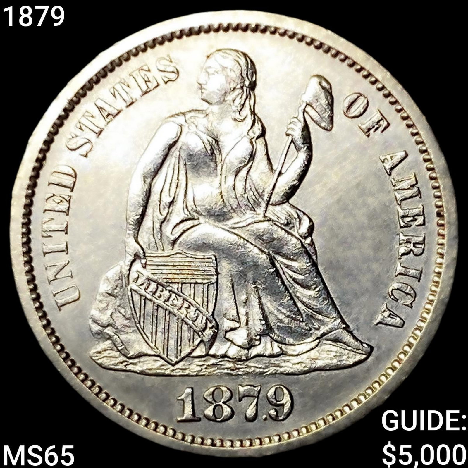 1879 Seated Liberty Dime GEM BU: 1879 Seated Liberty Dime GEM BU