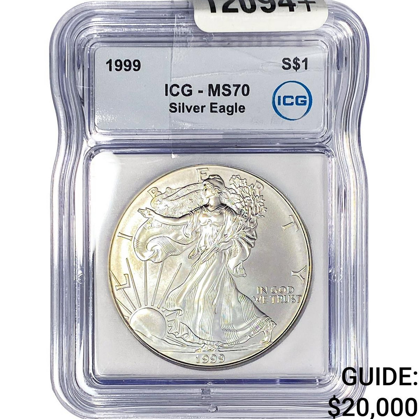 1999 Silver Eagle ICG MS70: 1999 Silver Eagle ICG MS70
