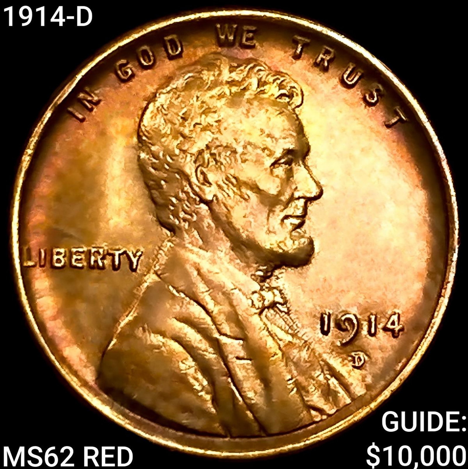 1914-D Wheat Cent UNCIRCULATED RD: 1914-D Wheat Cent UNCIRCULATED RD