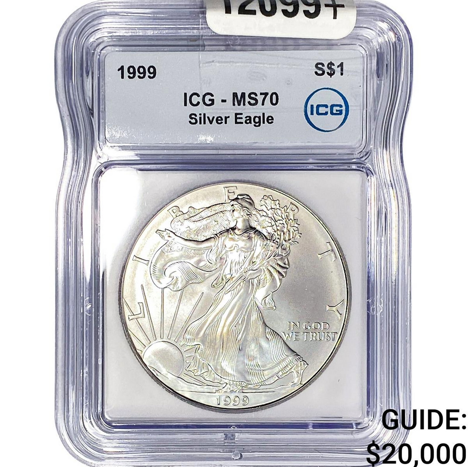 1999 Silver Eagle ICG MS70: 1999 Silver Eagle ICG MS70